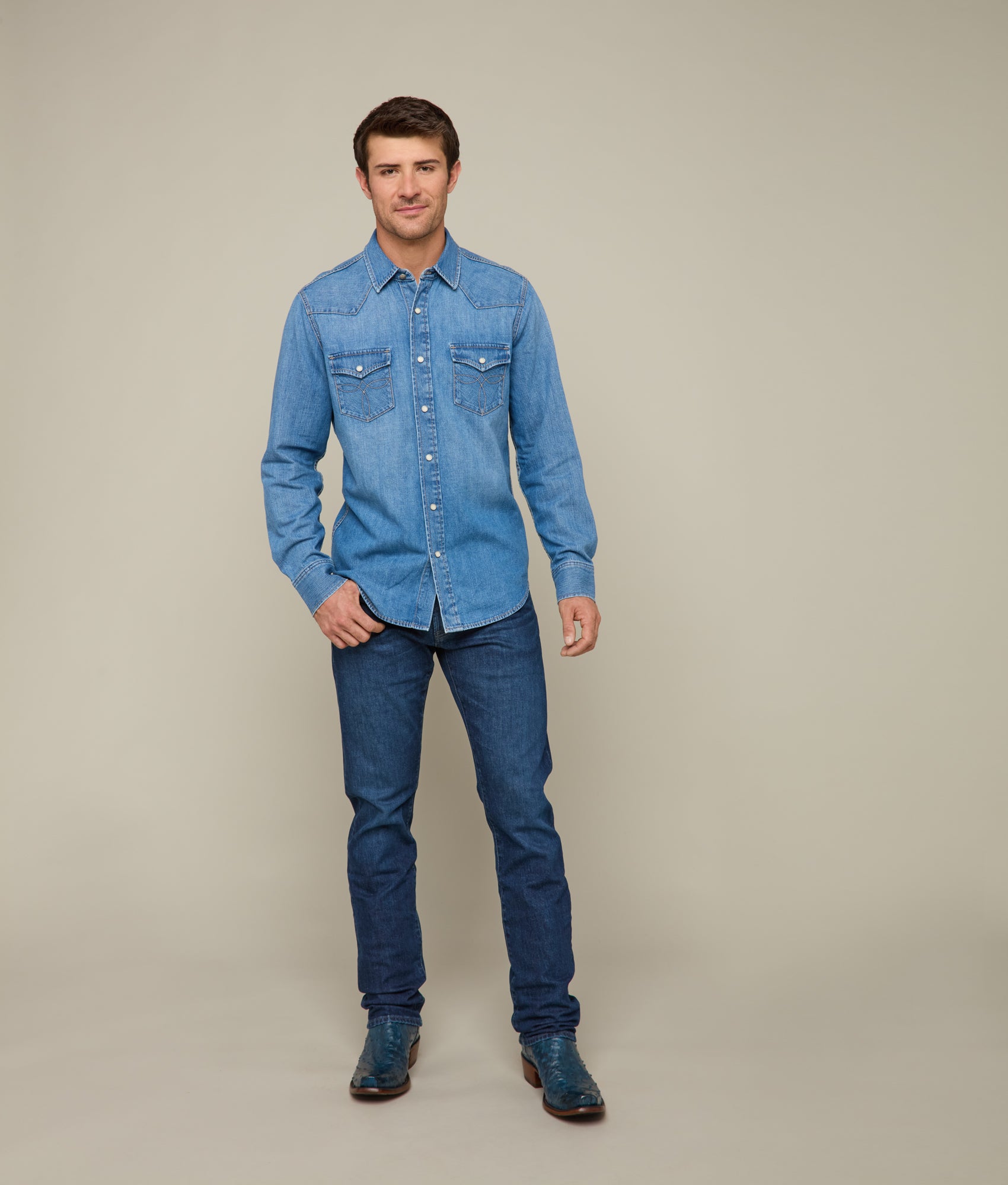 Jacob Men's Shirt :: Lone Star Blue - Image 3