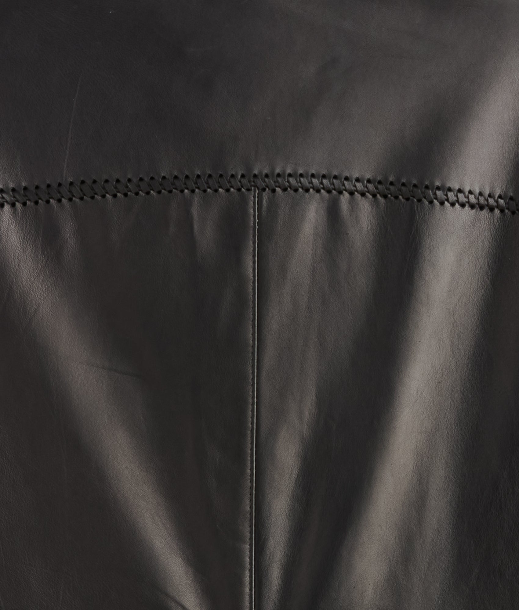 Clint Leather Shacket :: Black - Image 12
