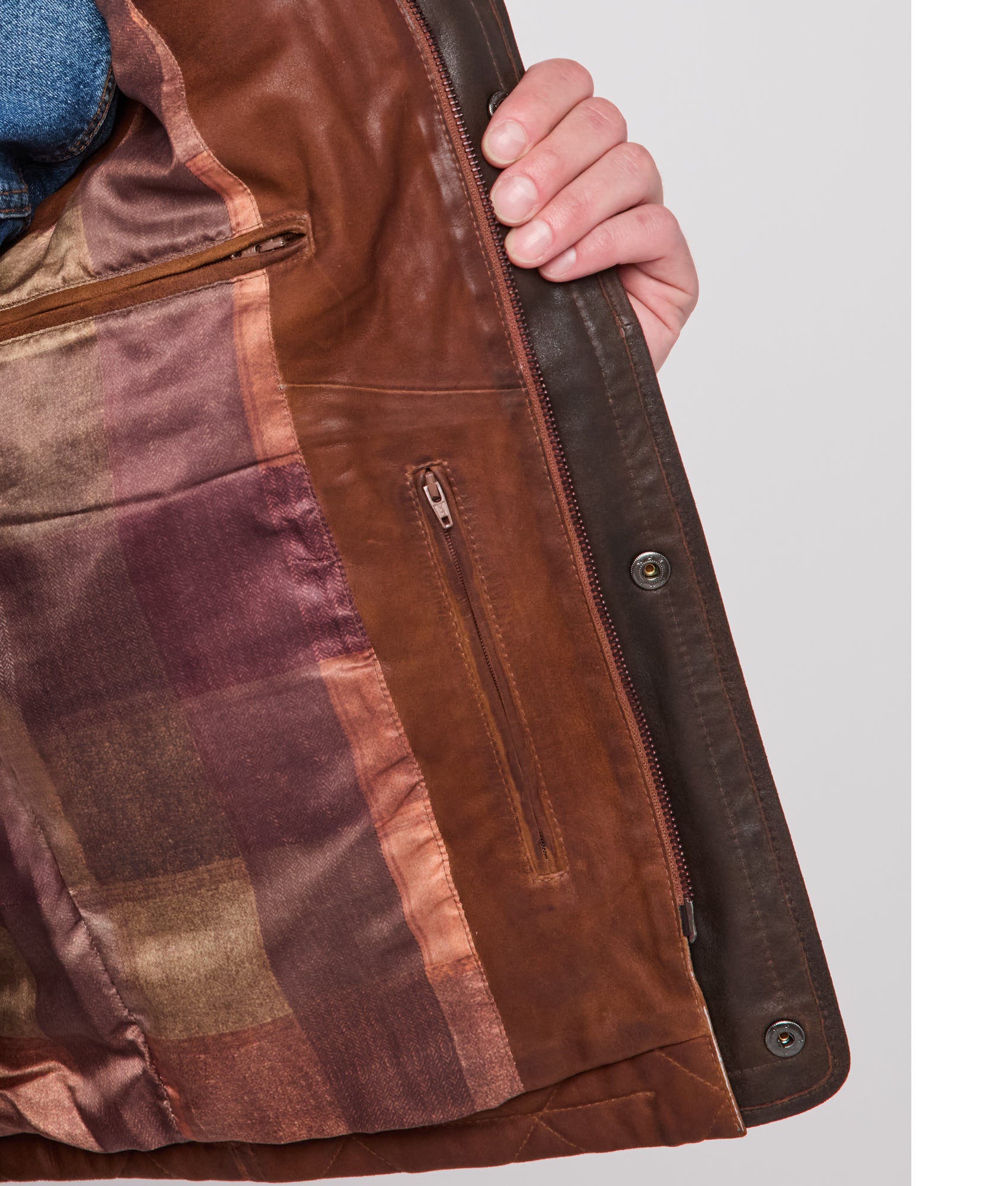 Vail Quilted Leather Vest :: Bourbon - Image 15