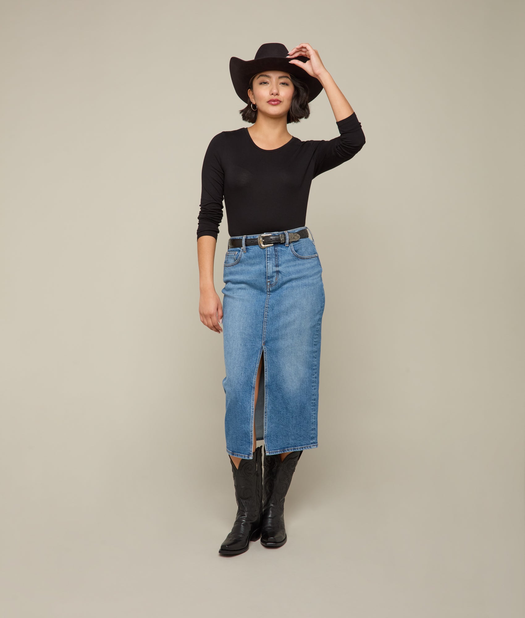 Rose Pencil Skirt :: Wildflower - Image 4
