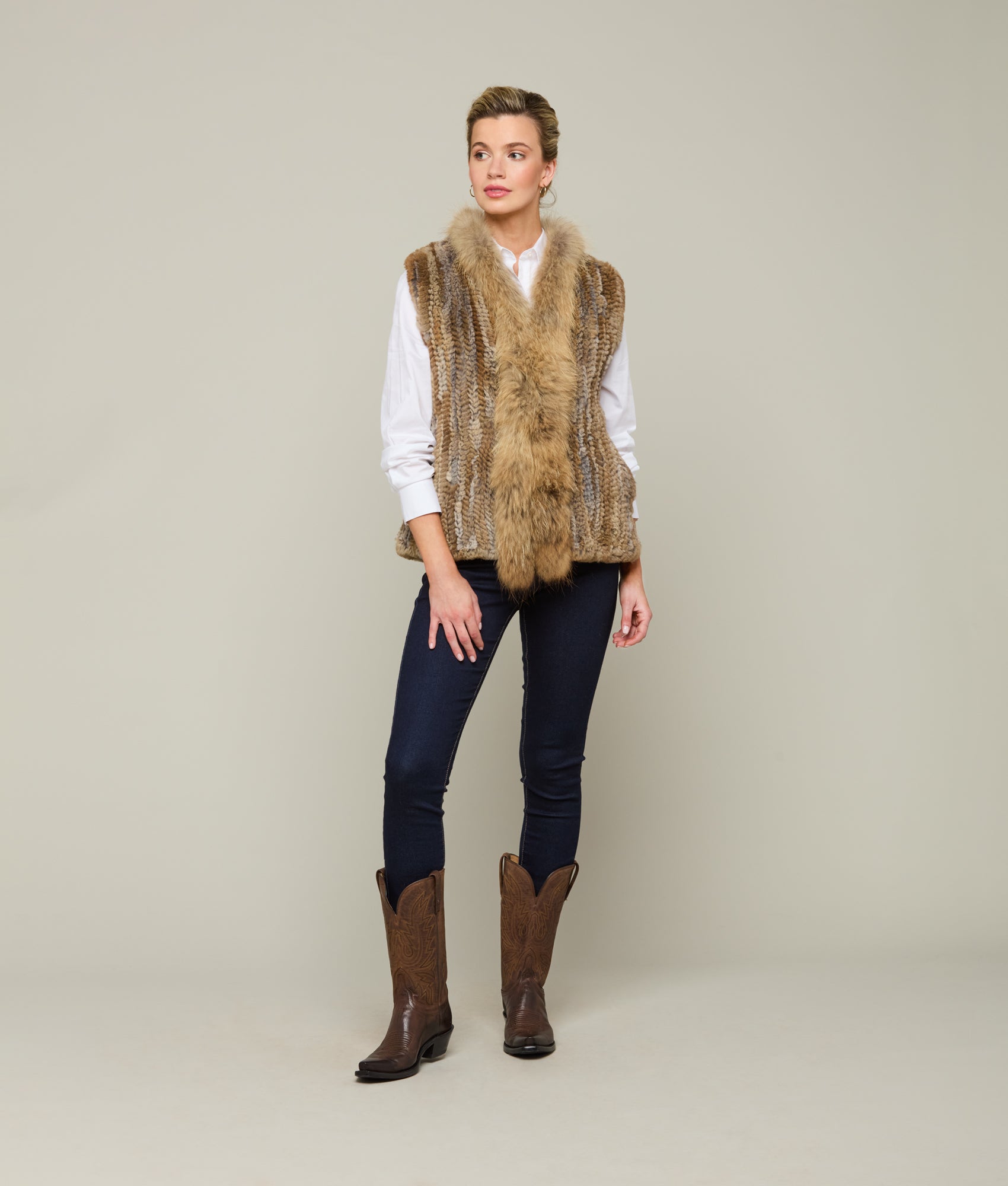 Elysian Fur Vest :: Natural - Image 6