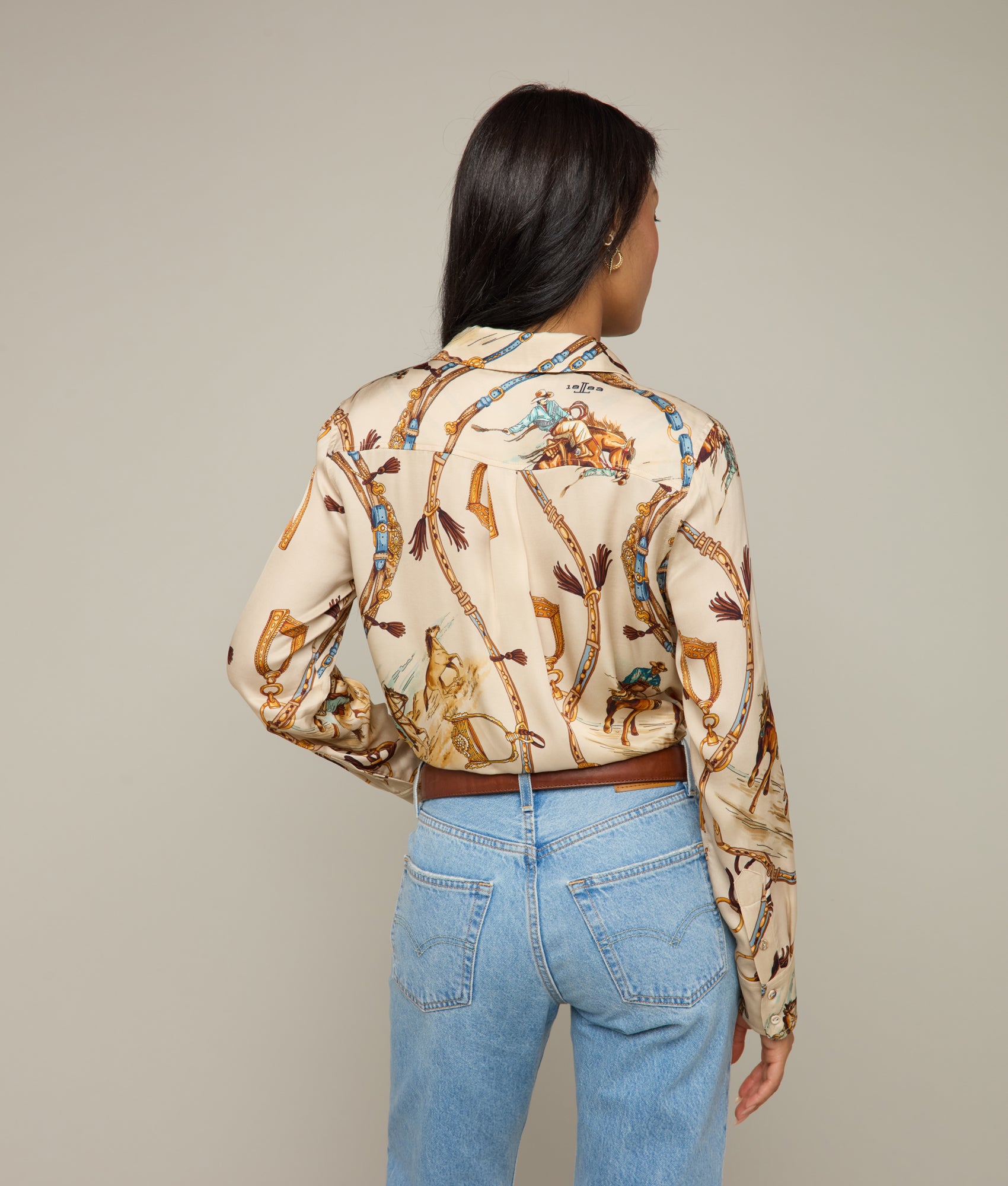 Carolina Blouse :: Cream/Multi - Image 2