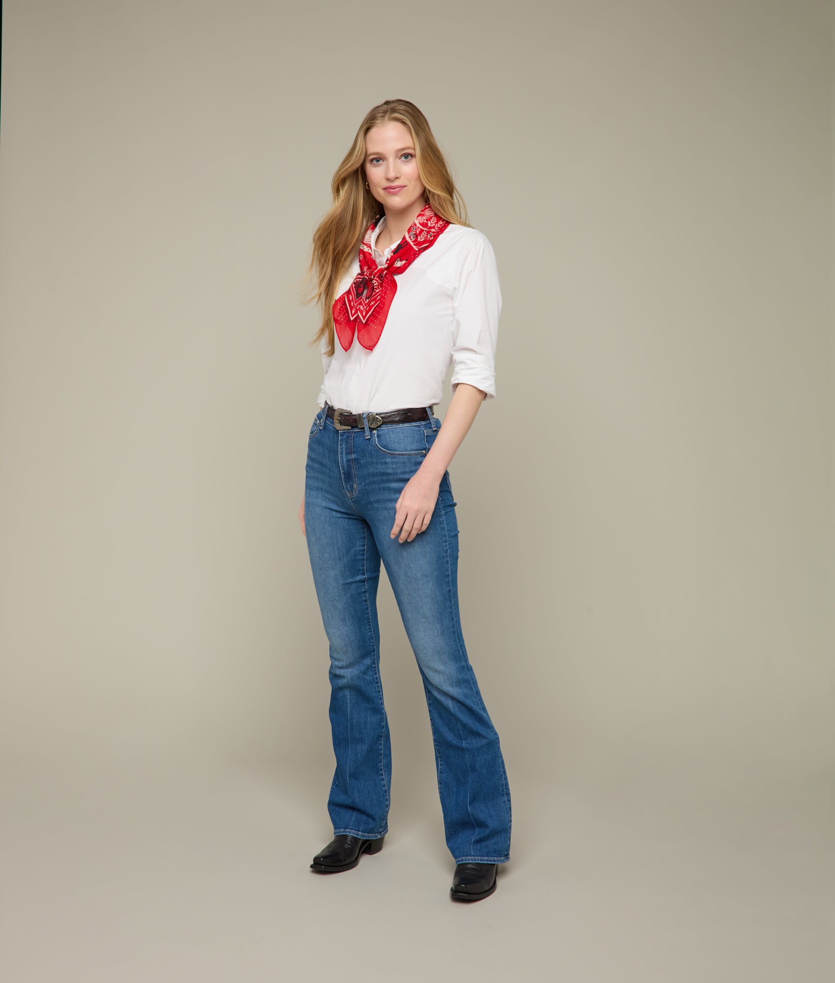 Roots Silk Scarf :: Red - Image 4