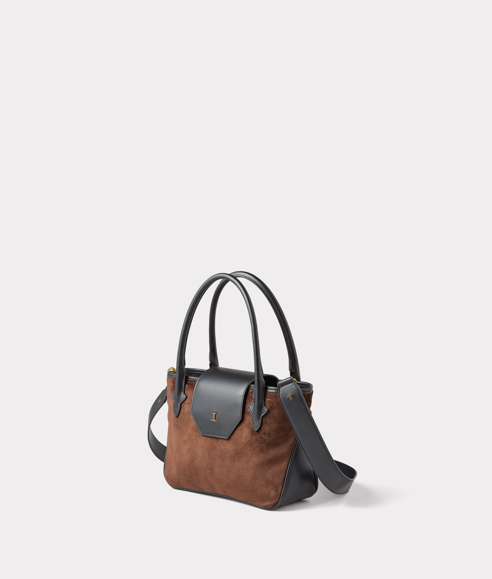 Mini Roma Suede Tote :: Brown - Image 9