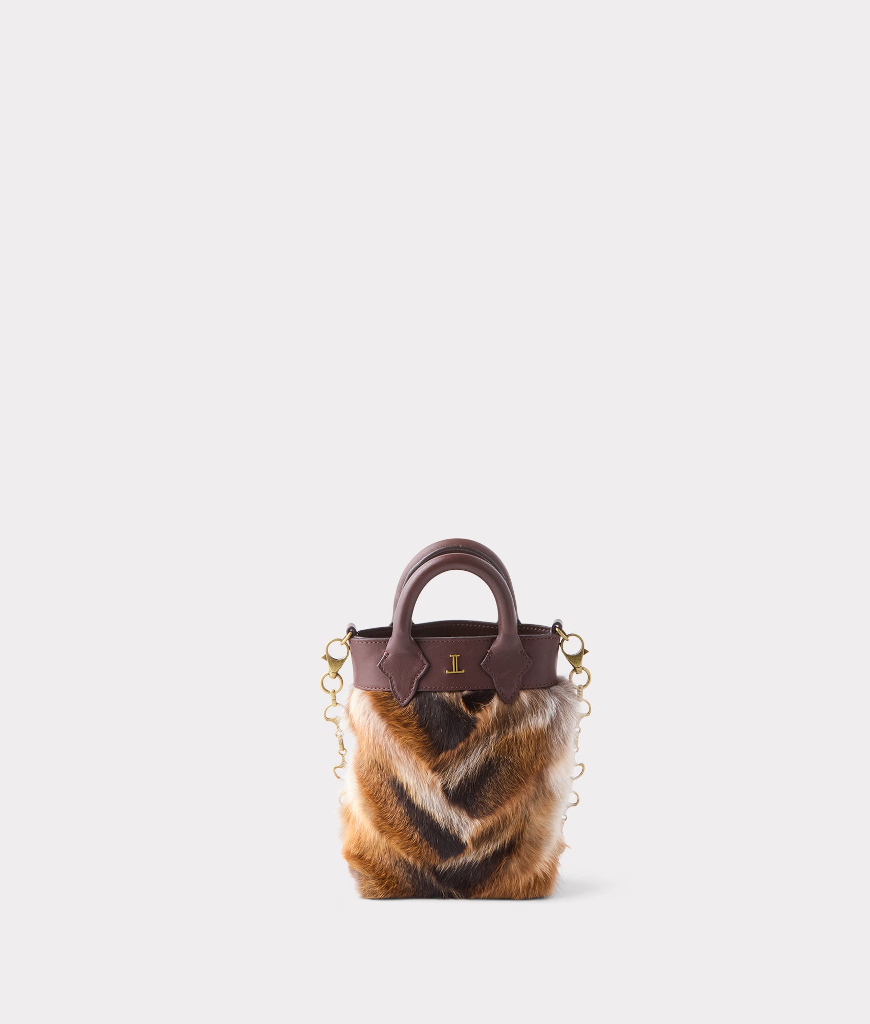 Mini Lola Fur Shopper :: Brown - Image 4