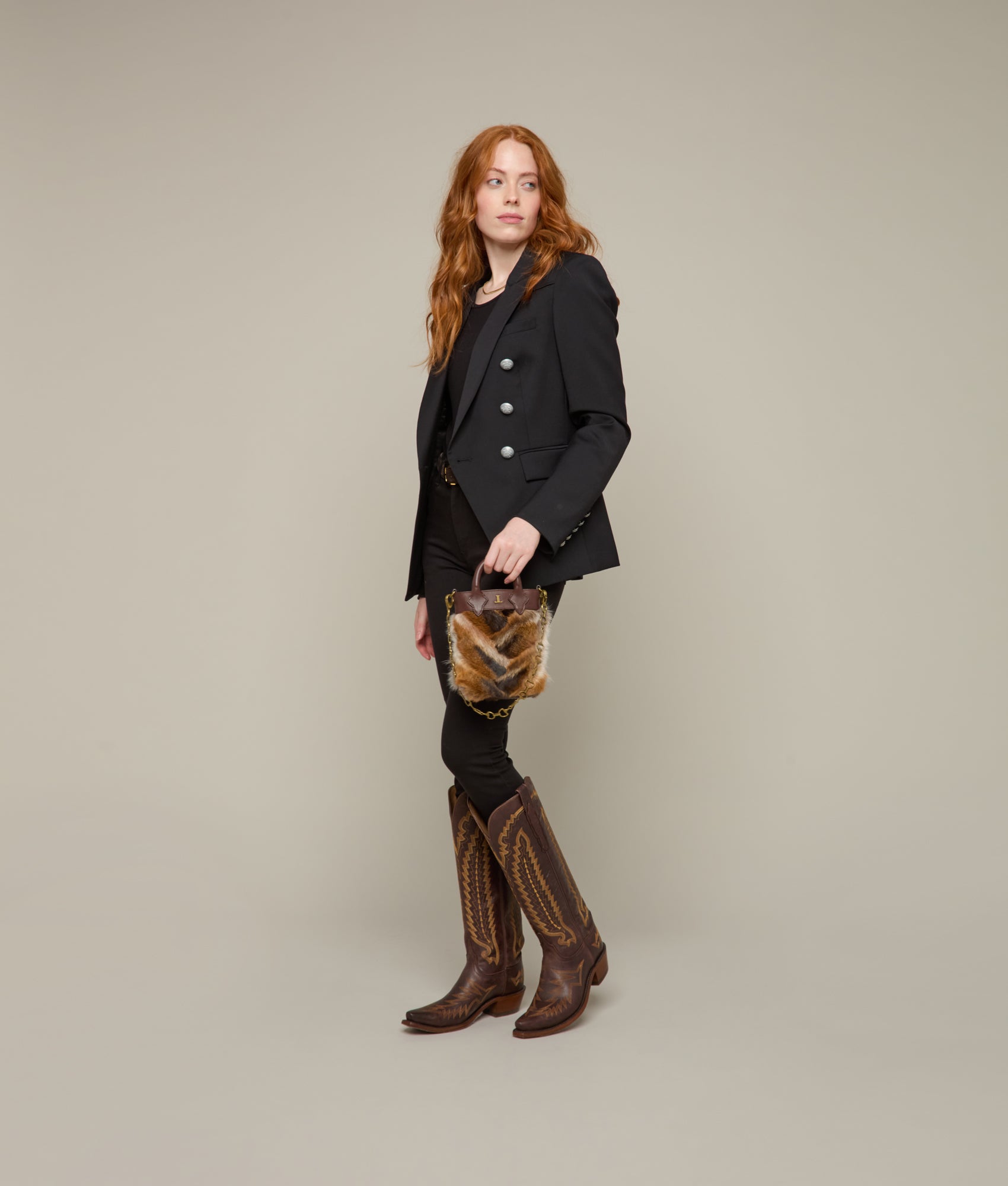Mini Lola Fur Shopper :: Brown - Image 20