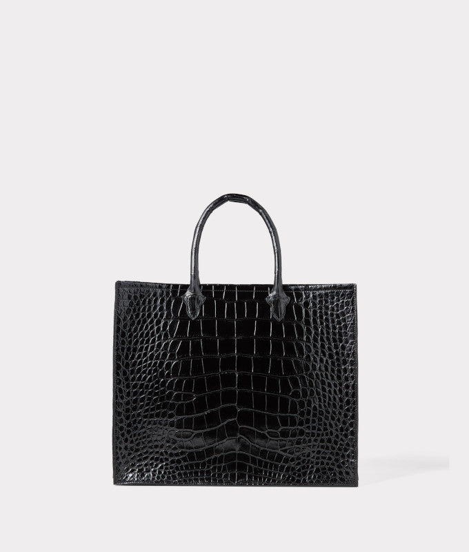 Large Alice Exotic Book Tote :: Black - Image 7