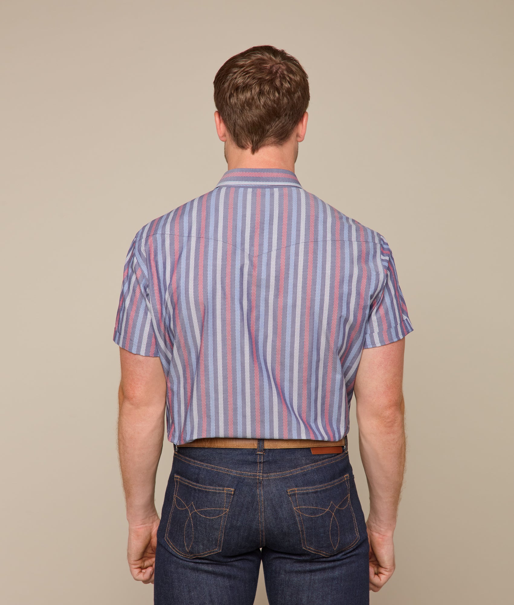Lucchese x Parker McCollum Short Sleeve Snap :: Purple/Red/Blue Multi - Image 5
