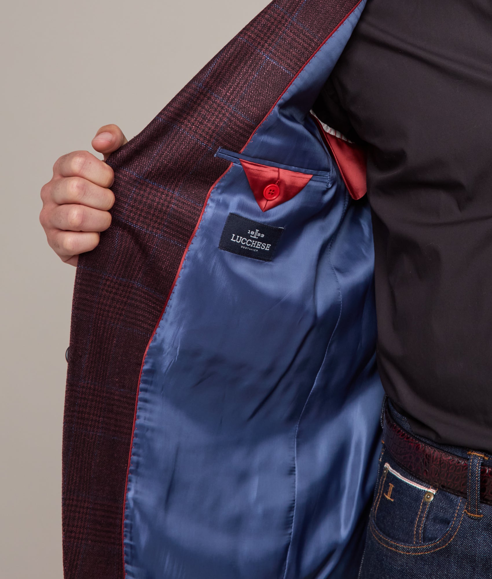 Lucchese Sport Coat :: Black Cherry - Image 3