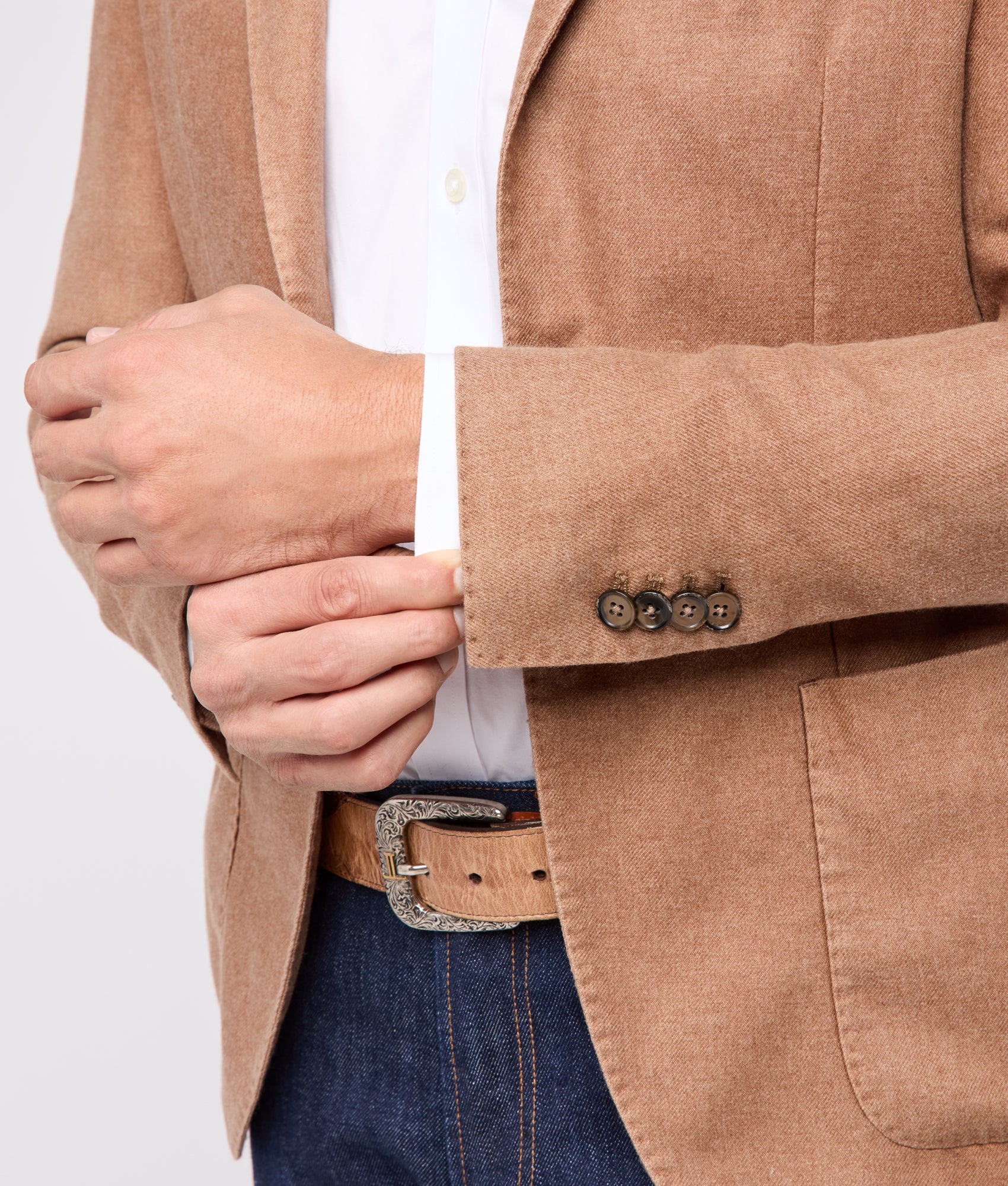 Herringbone Sport Coat - Modern Fit :: Toffee - Image 7