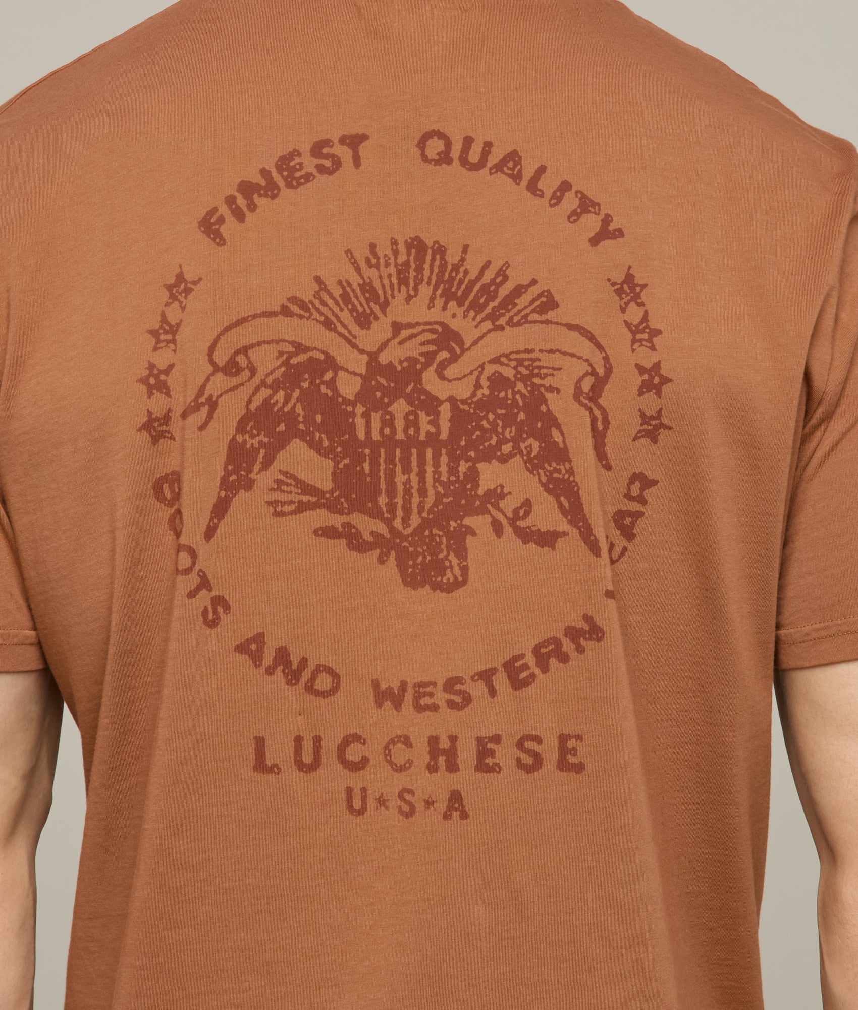 Eagle Stamp Tee :: Brown - Image 7