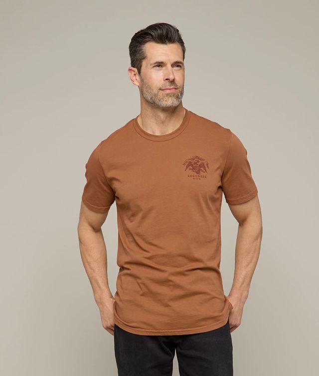 Eagle Stamp Tee :: Brown - Image 3