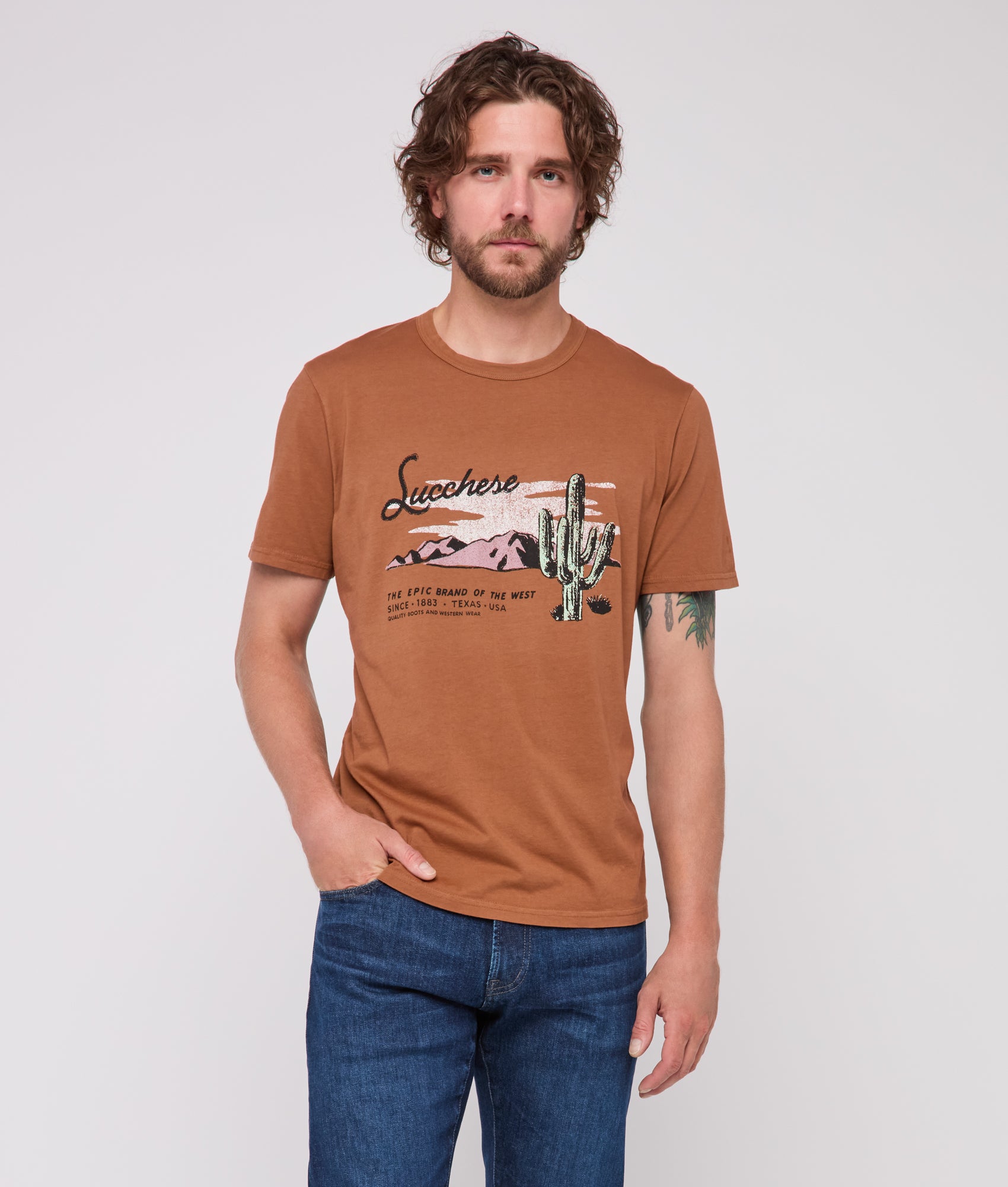 Deserted Tee :: Sienna - Image 3