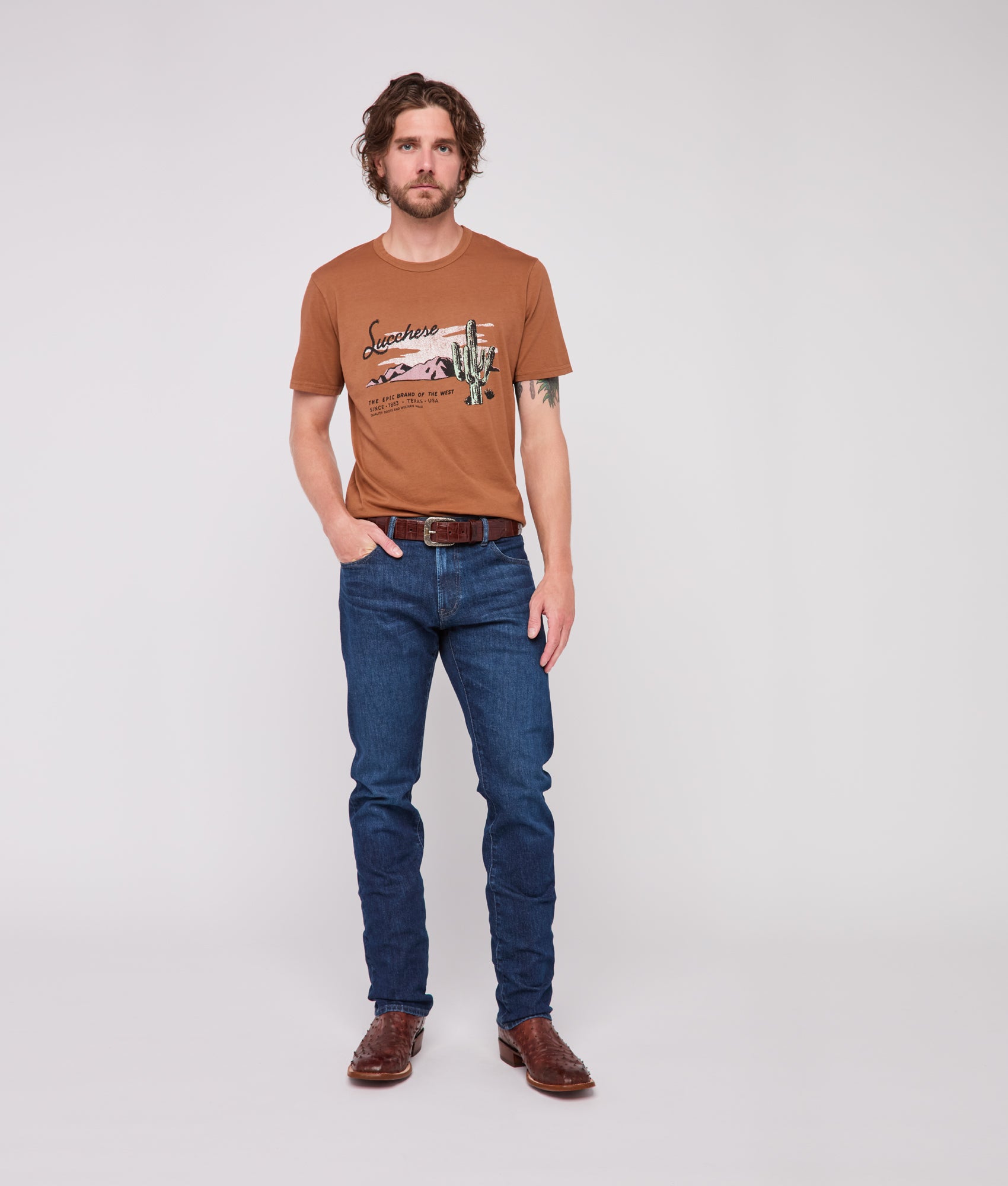 Deserted Tee :: Sienna - Image 2