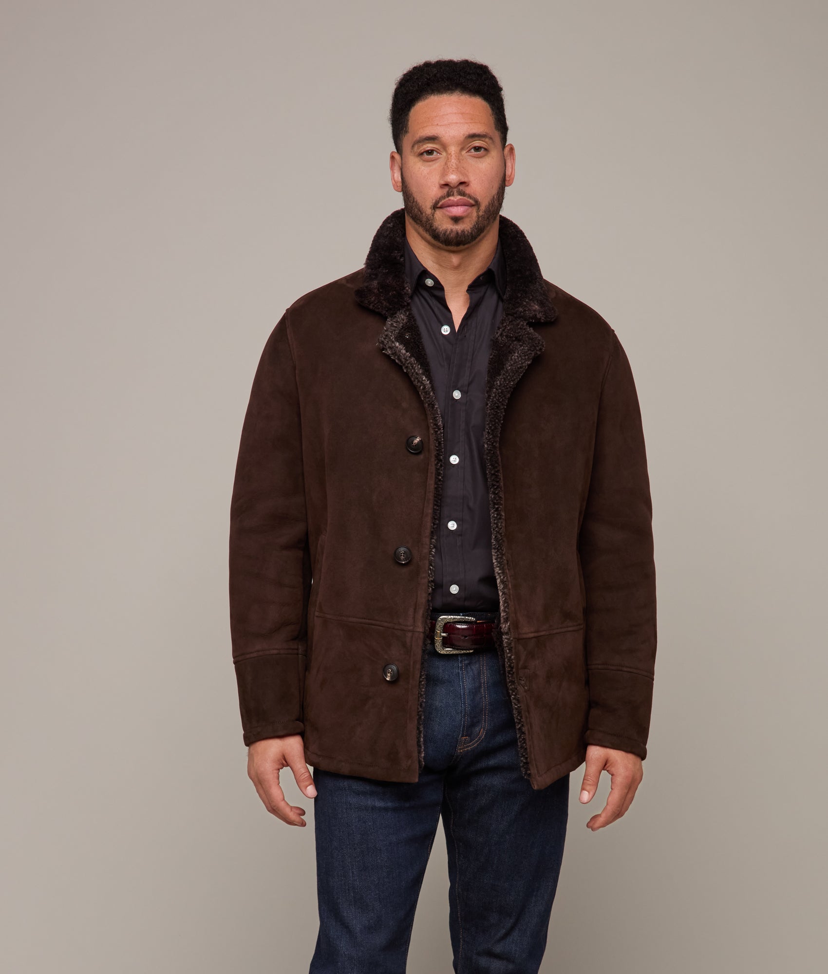 Bruce Shearling Coat :: Espresso - Image 5