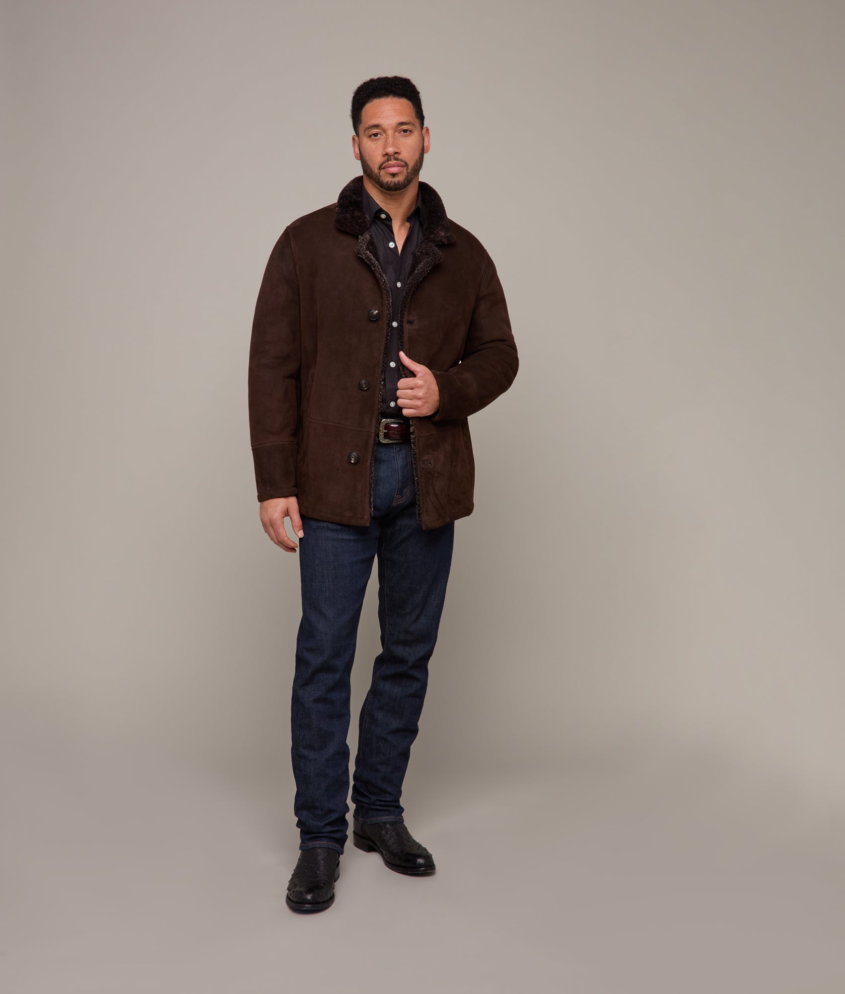 Bruce Shearling Coat :: Espresso - Image 3