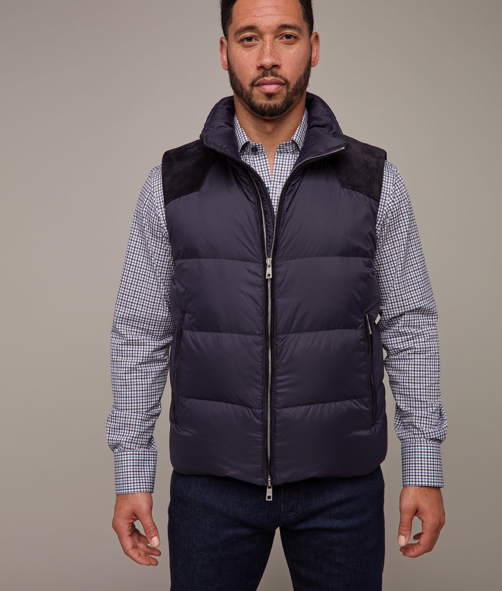 Vaquero Puffer Vest :: Navy - Image 7