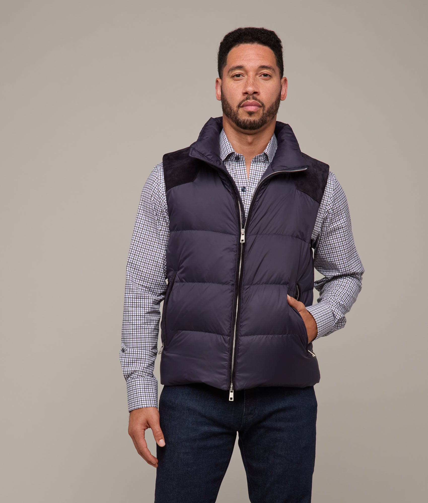 Vaquero Puffer Vest :: Navy - Image 8