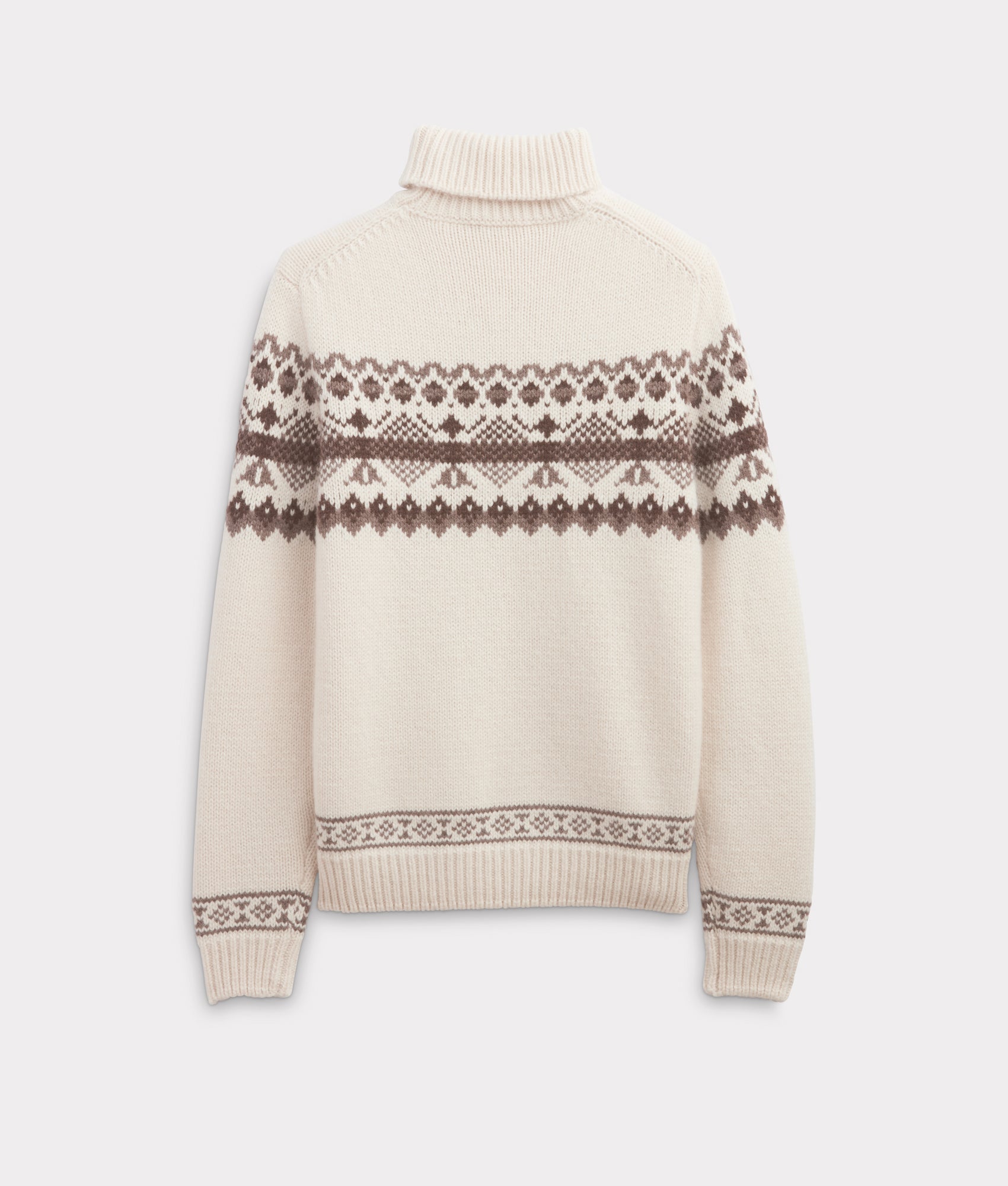 Edwin Turtleneck Sweater :: Cream/Brown - Image 4