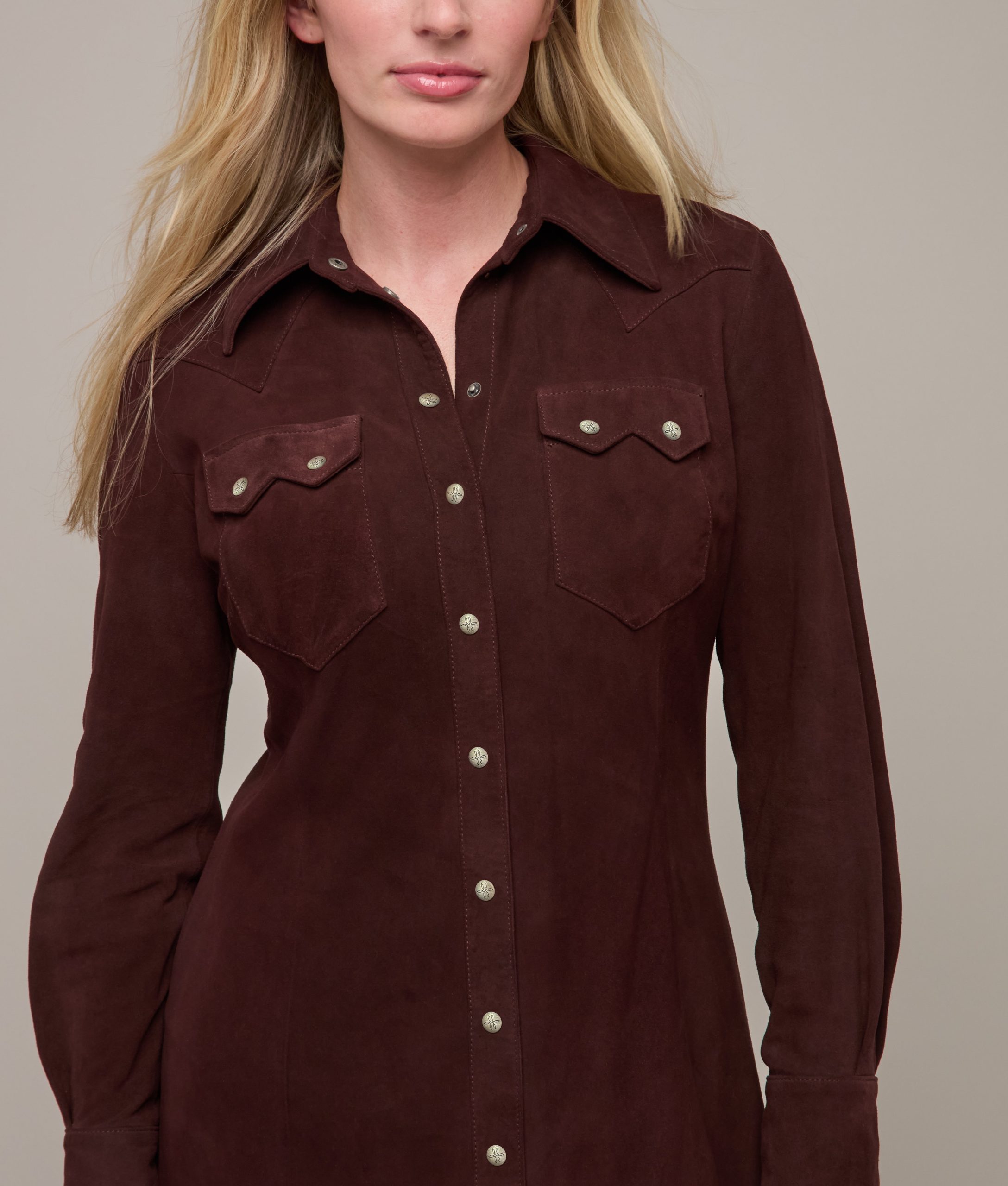 Delilah Suede Duster :: Chocolate - Image 4