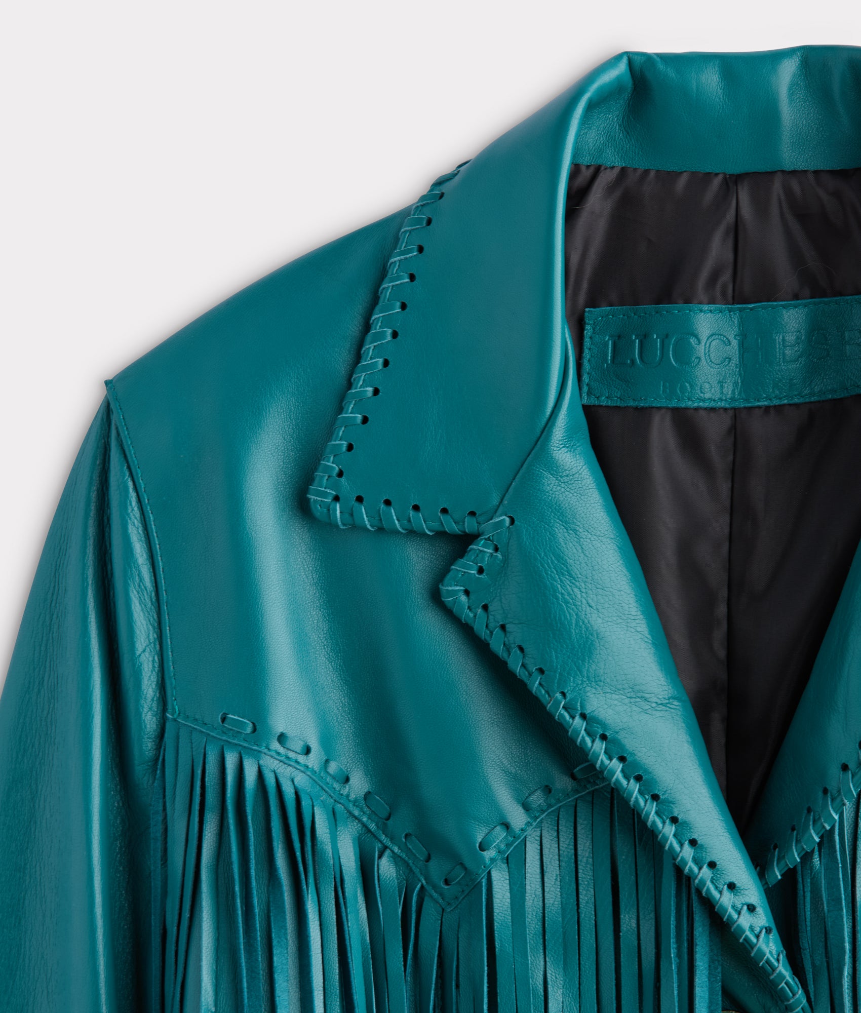 Tallulah Fringe Jacket :: Teal - Image 7