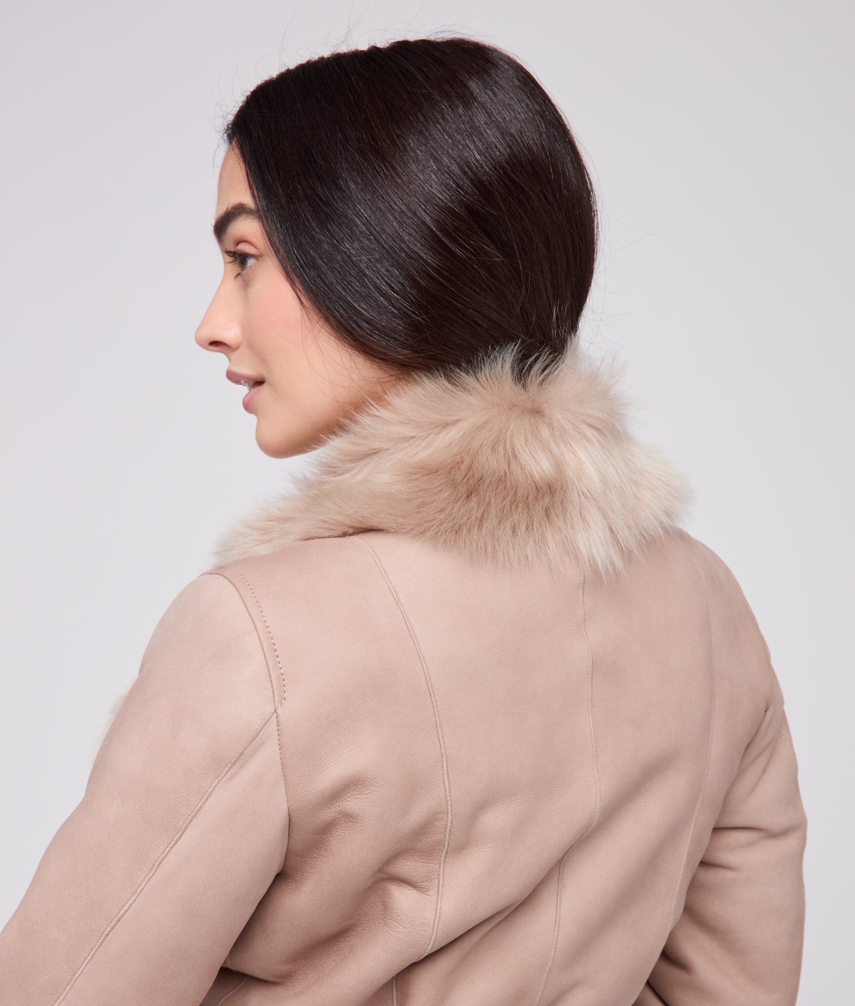 Skye Shearling Coat :: Grey - Image 8