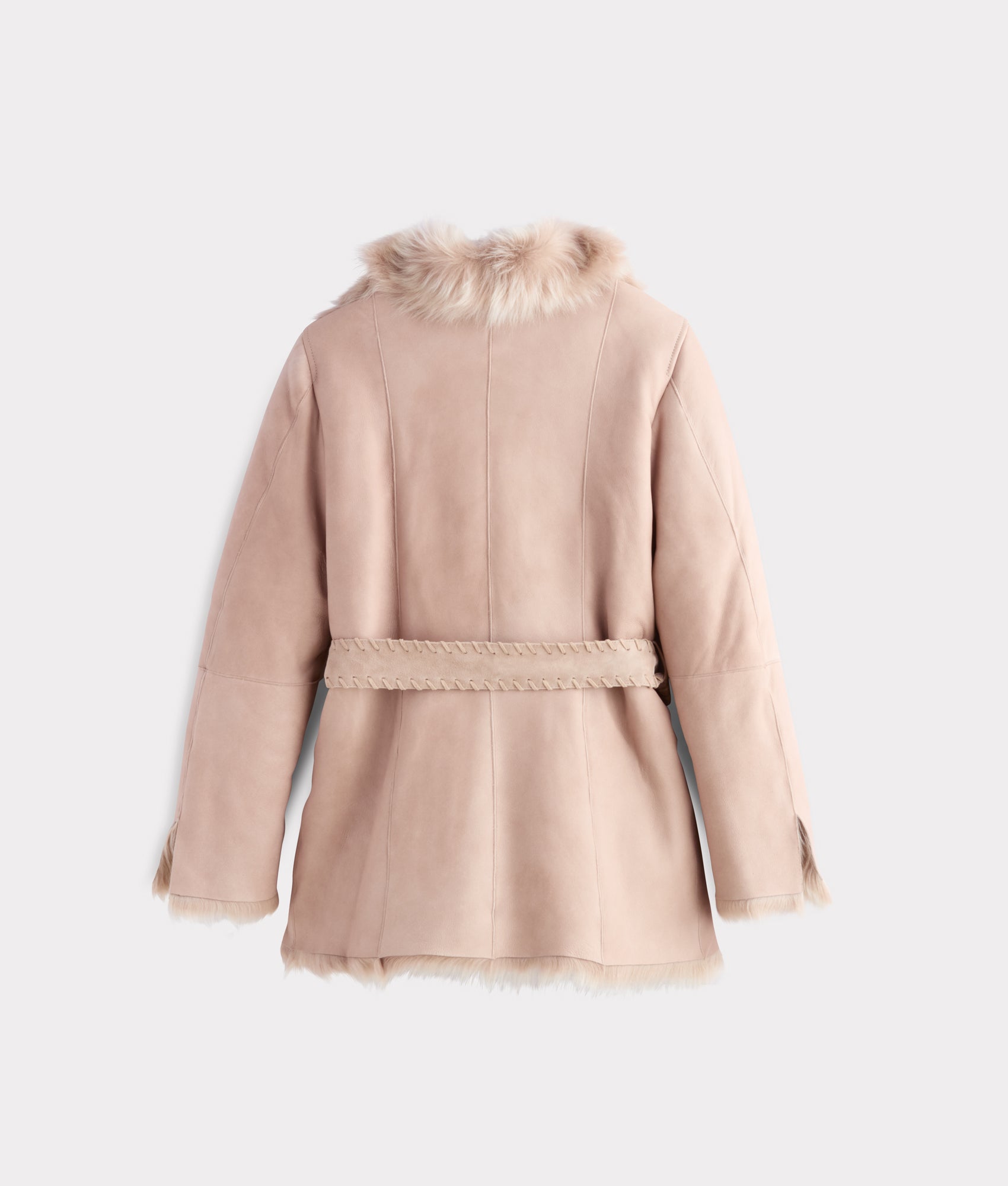 Skye Shearling Coat :: Grey - Image 4