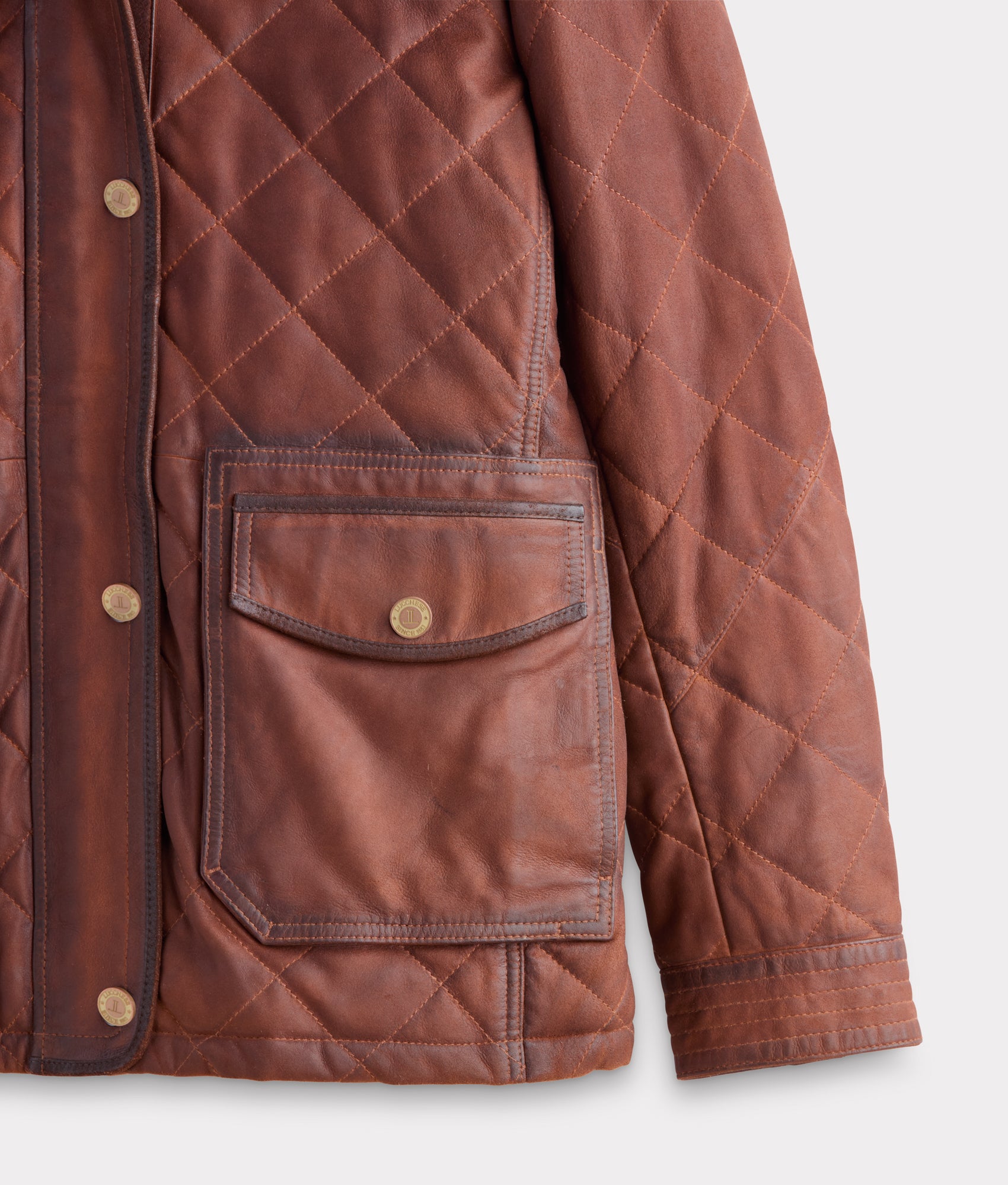 Wasatch Quilted Leather Jacket :: Bourbon - Image 6