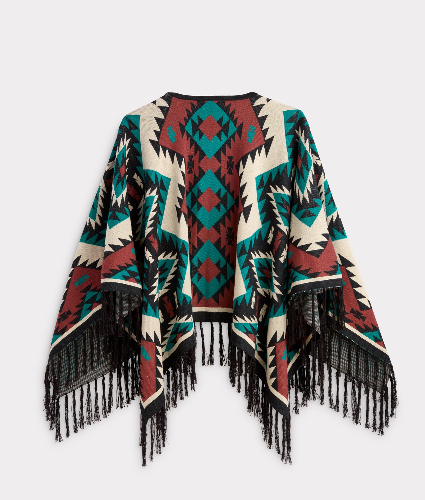 Alpaca Fleece Cape :: Blue/Multi - Image 2