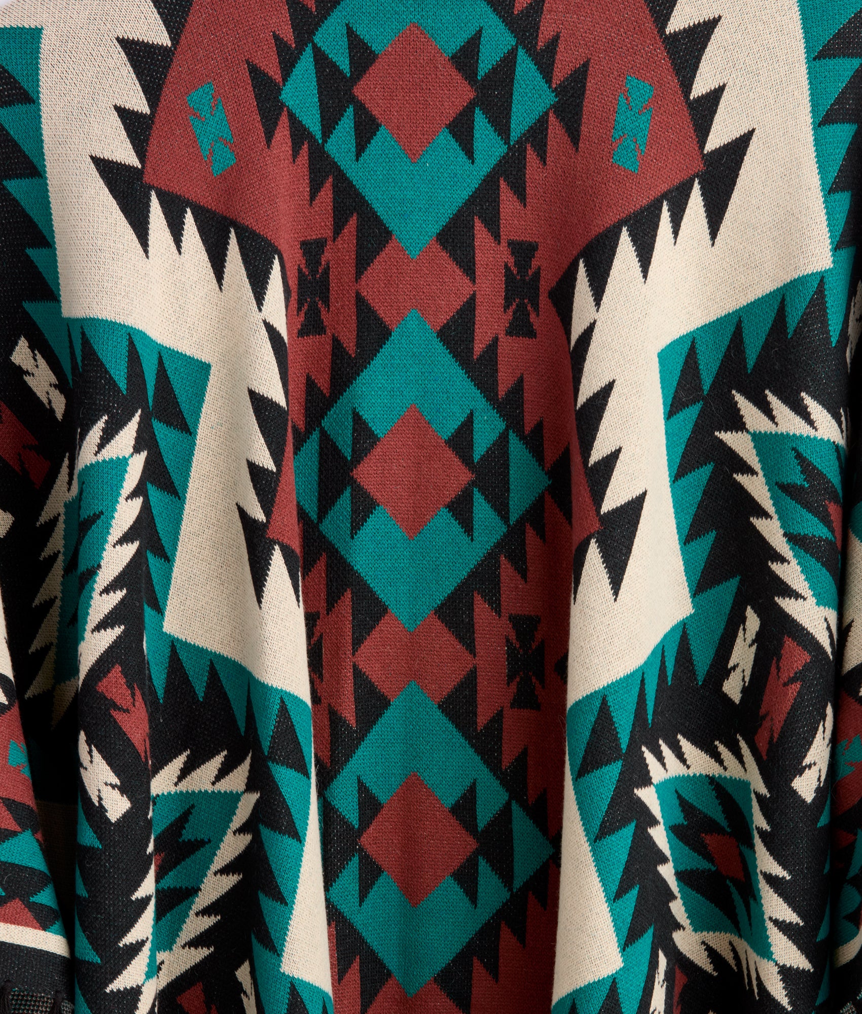 Alpaca Fleece Cape :: Blue/Multi - Image 6