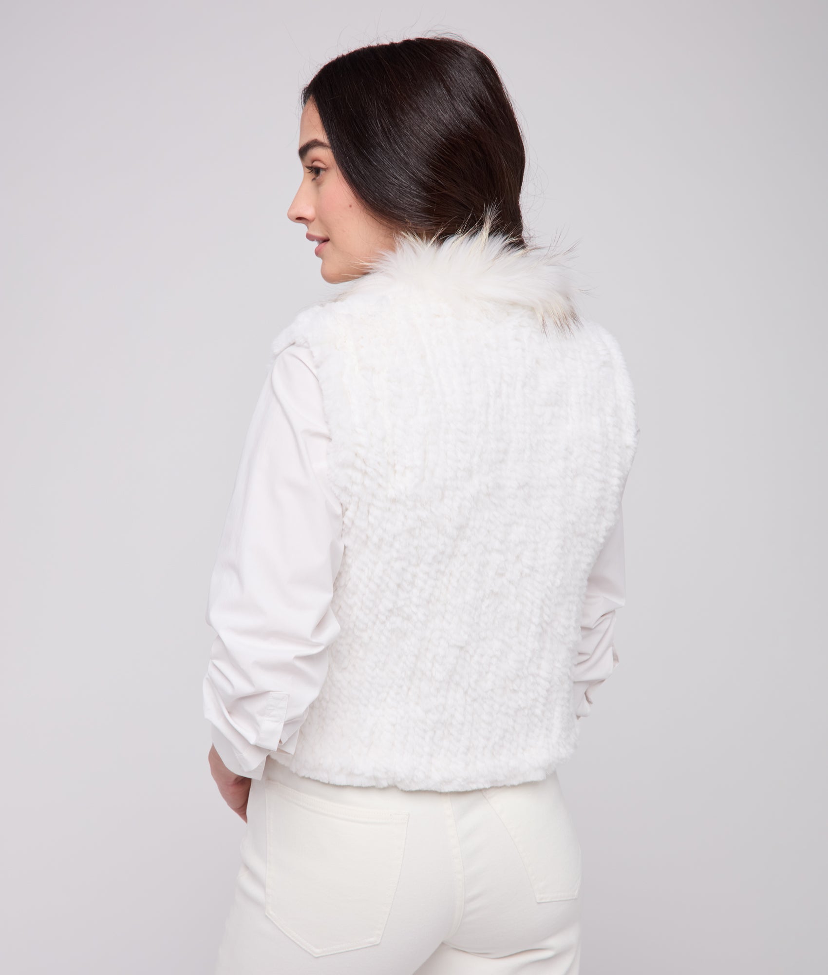 Elysian Fur Vest :: White - Image 4
