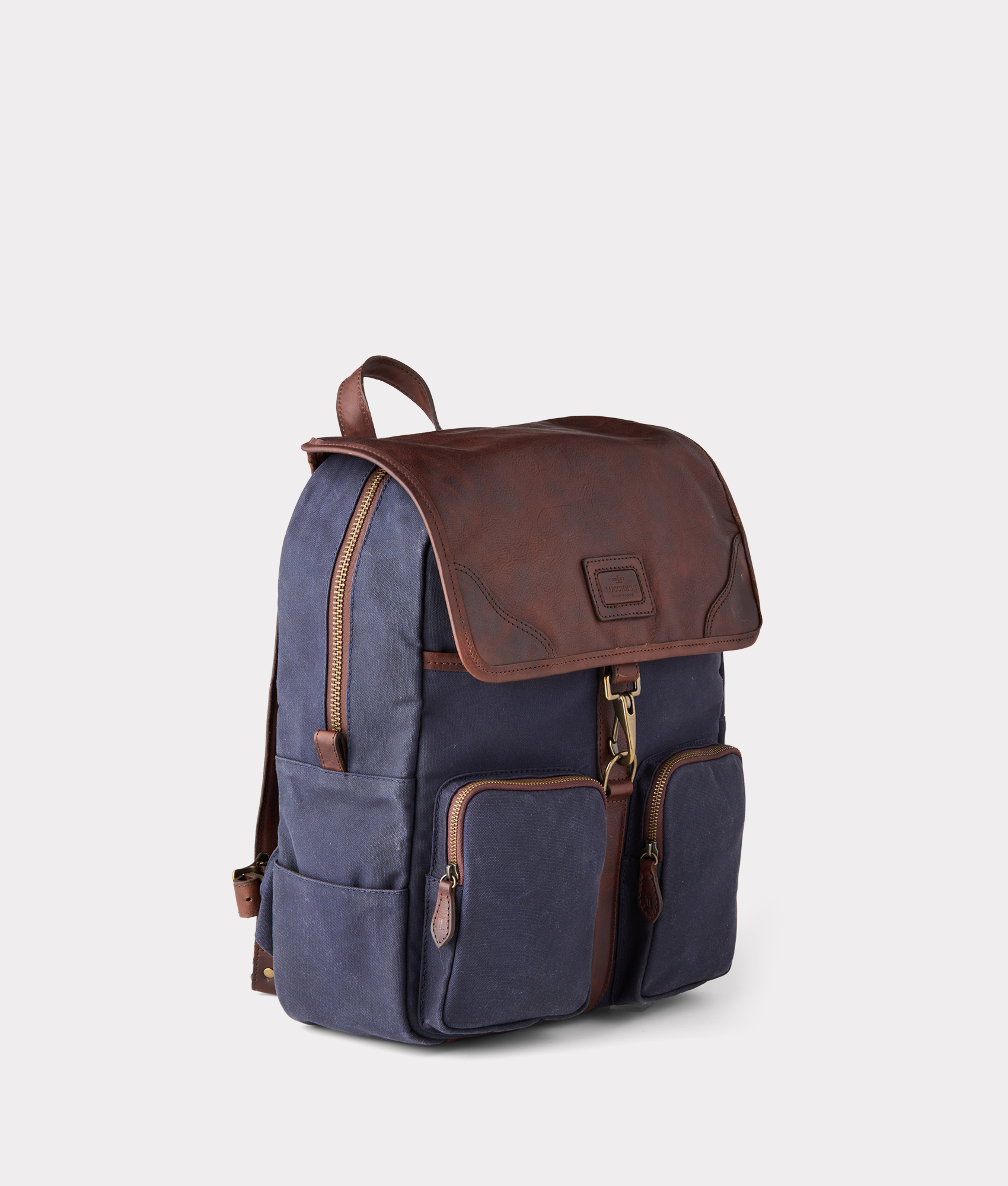 Everyday Waxed Canvas Backpack :: Navy - Image 4