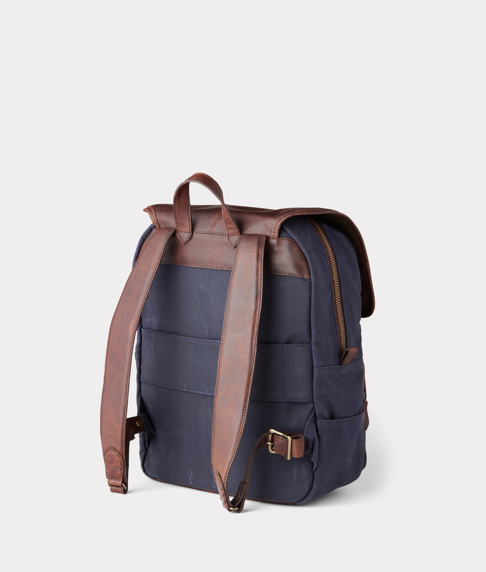 Everyday Waxed Canvas Backpack :: Navy - Image 6