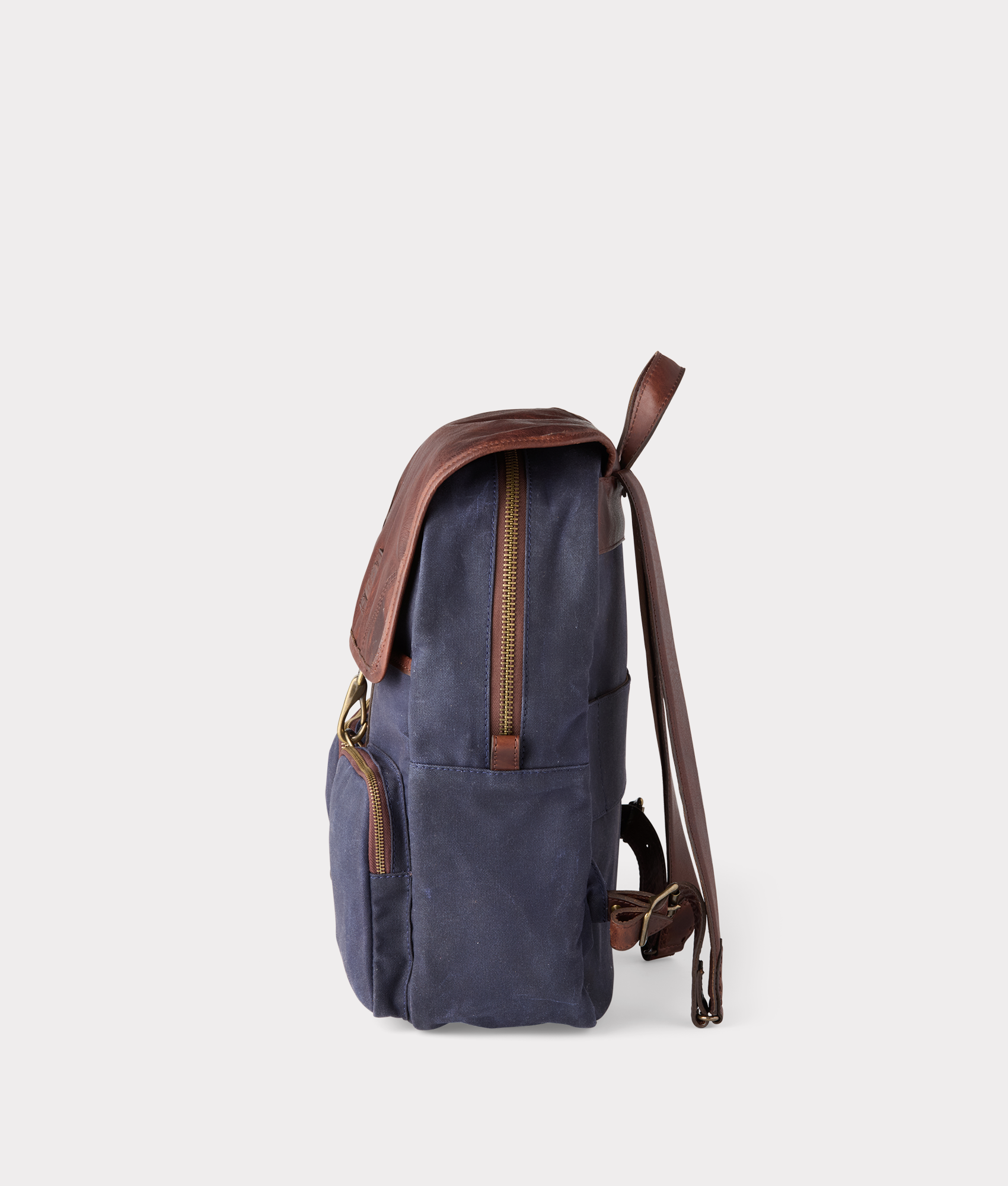 Everyday Waxed Canvas Backpack :: Navy - Image 7