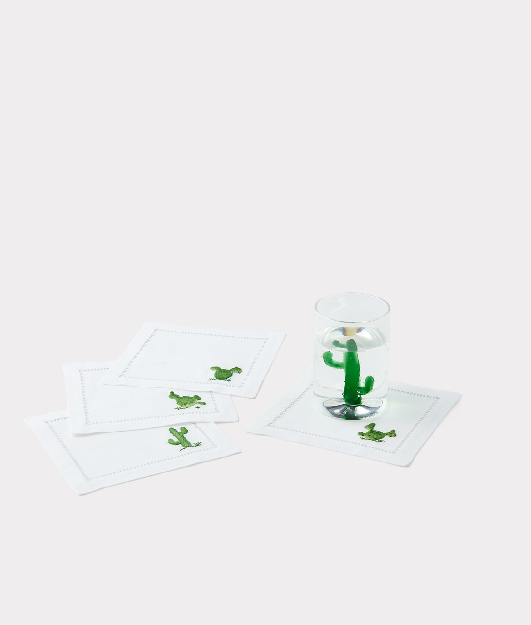 Cactus Cocktail Napkins :: White - Image 7