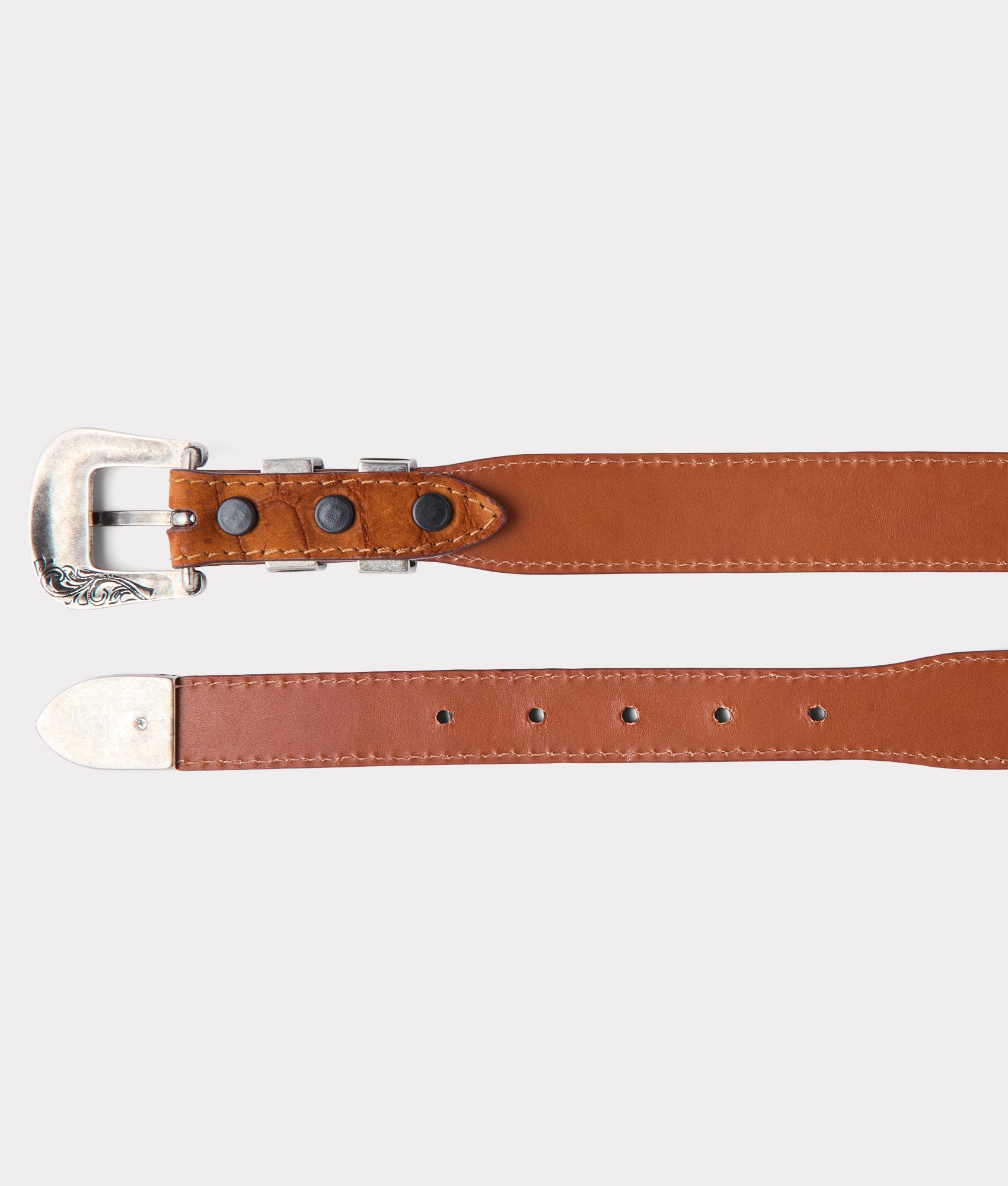Women's Sueded Caiman :: Cognac - Image 4
