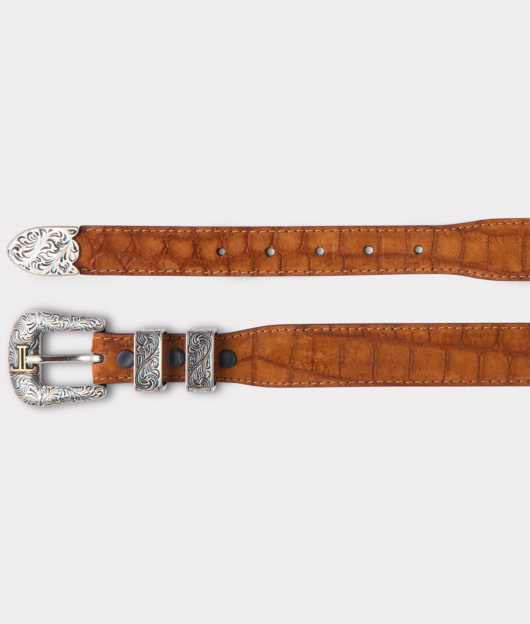 Women's Sueded Caiman :: Cognac - Image 3