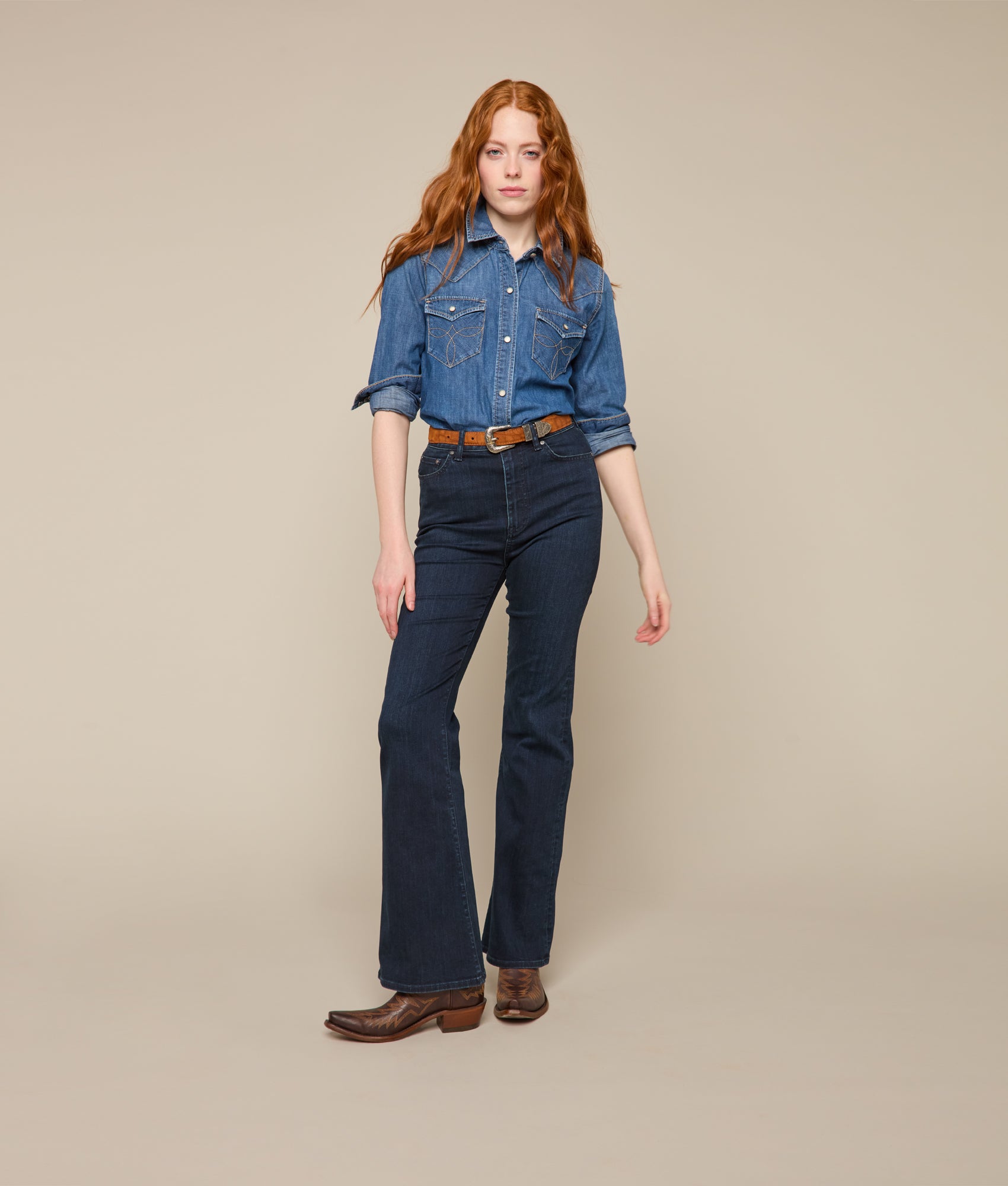 Women's Sueded Caiman :: Cognac - Image 5