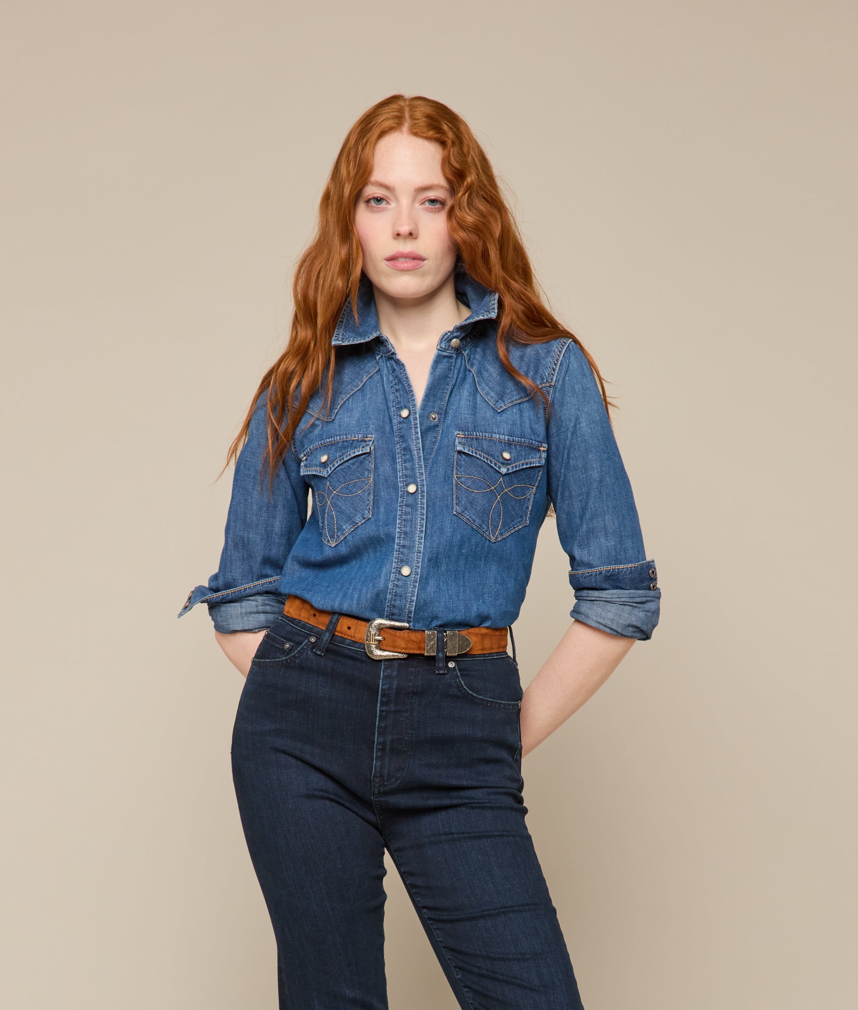 Women's Sueded Caiman :: Cognac - Image 6