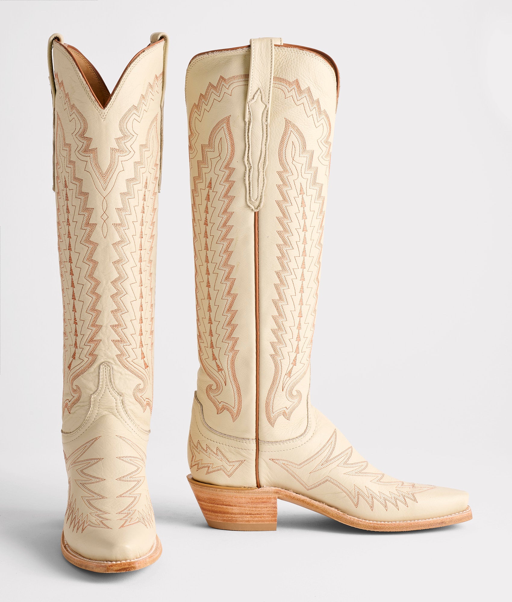 Priscilla :: Glitz Cream W/ Burnt Orange Stitching - Image 2