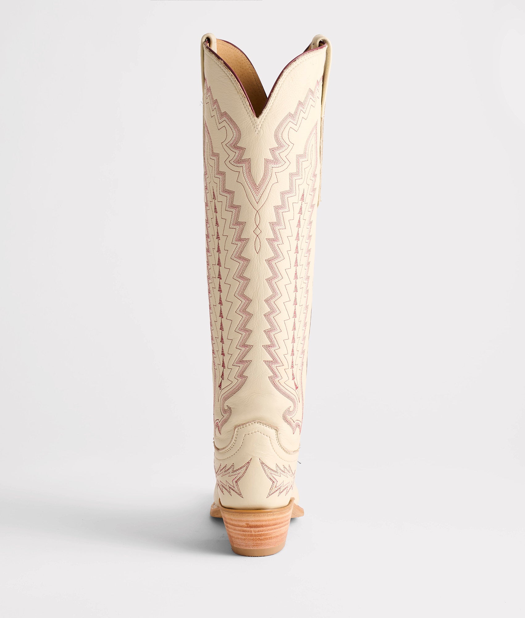 Priscilla :: Glitz Cream W/ Maroon Stitching - Image 4