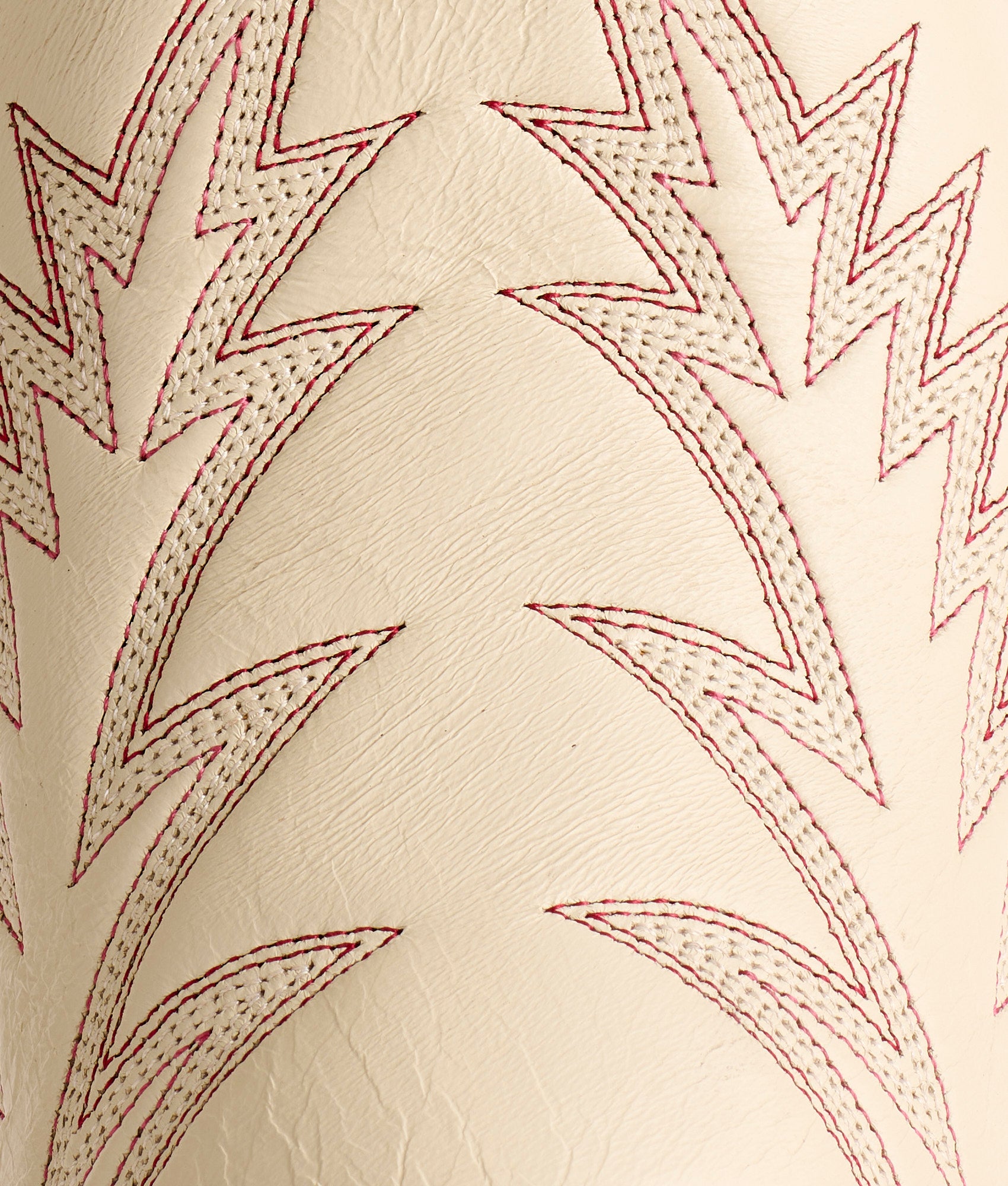 Priscilla :: Glitz Cream W/ Maroon Stitching - Image 8