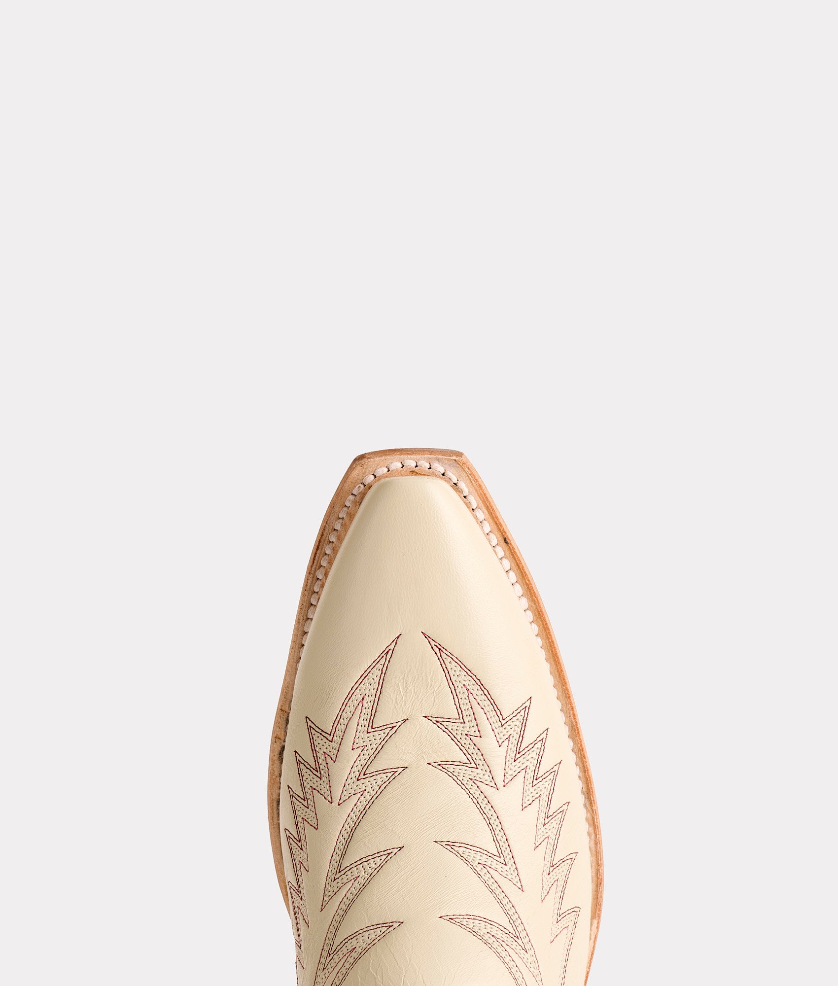Priscilla :: Glitz Cream W/ Maroon Stitching - Image 7