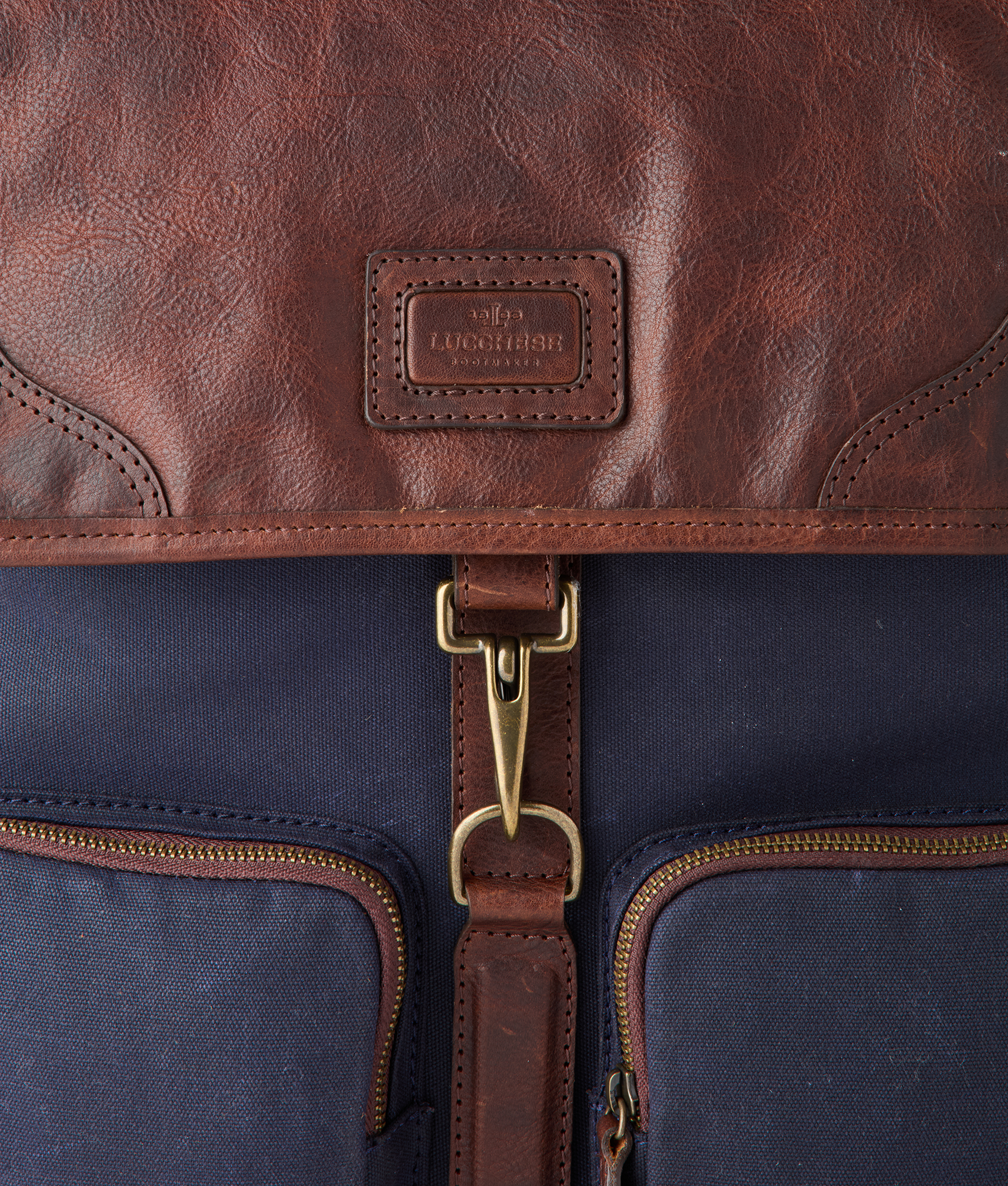 Everyday Waxed Canvas Backpack :: Navy - Image 8
