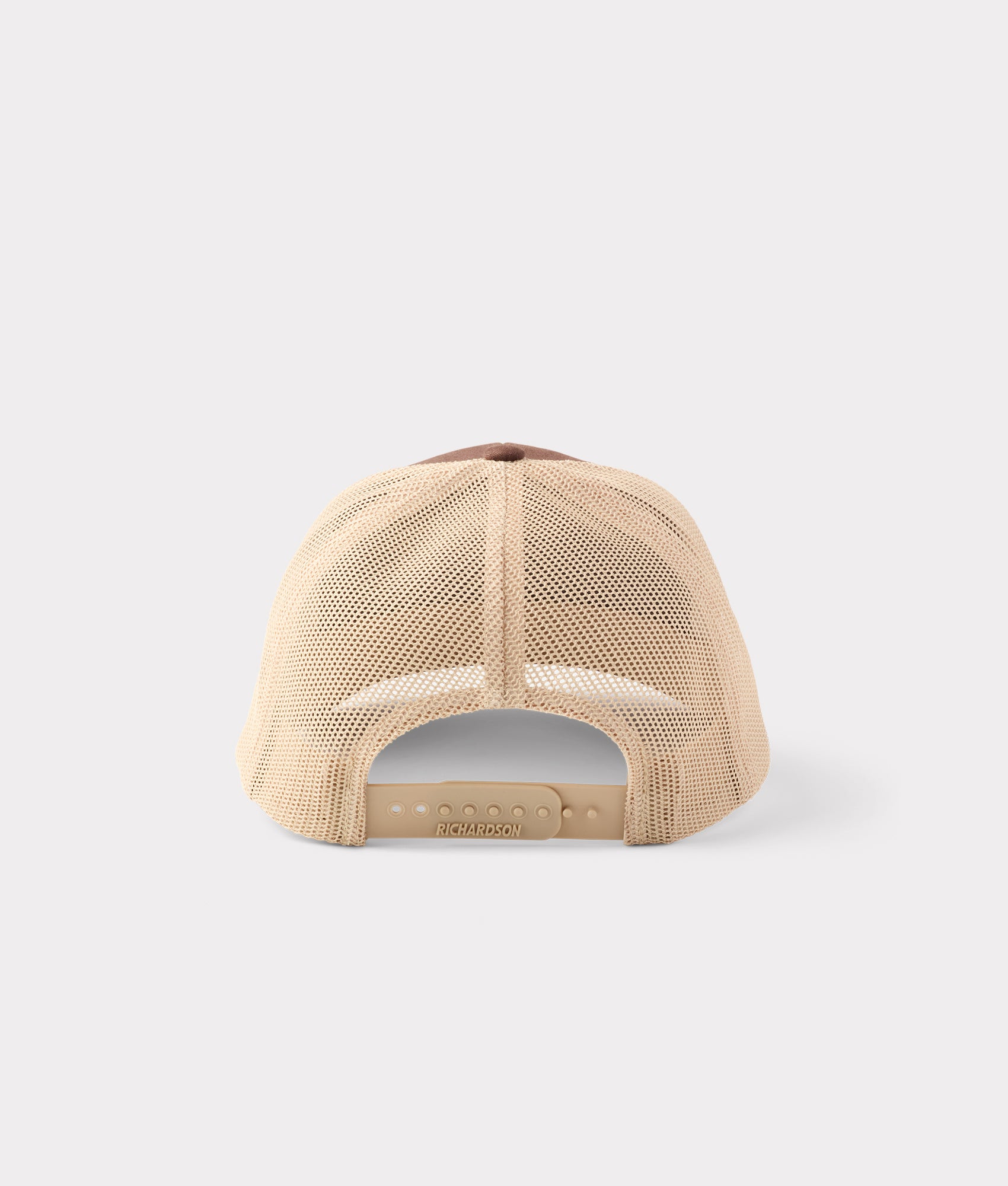 Leather Patch Cap :: Brown + Khaki - Image 2