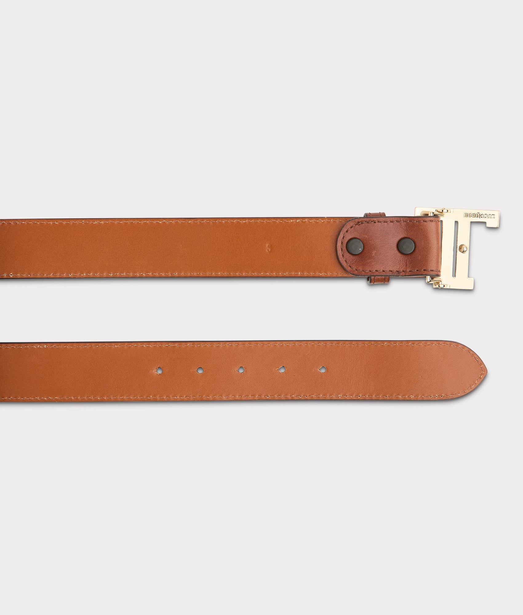 Women's Mirrored L Belt :: Tan - Image 5