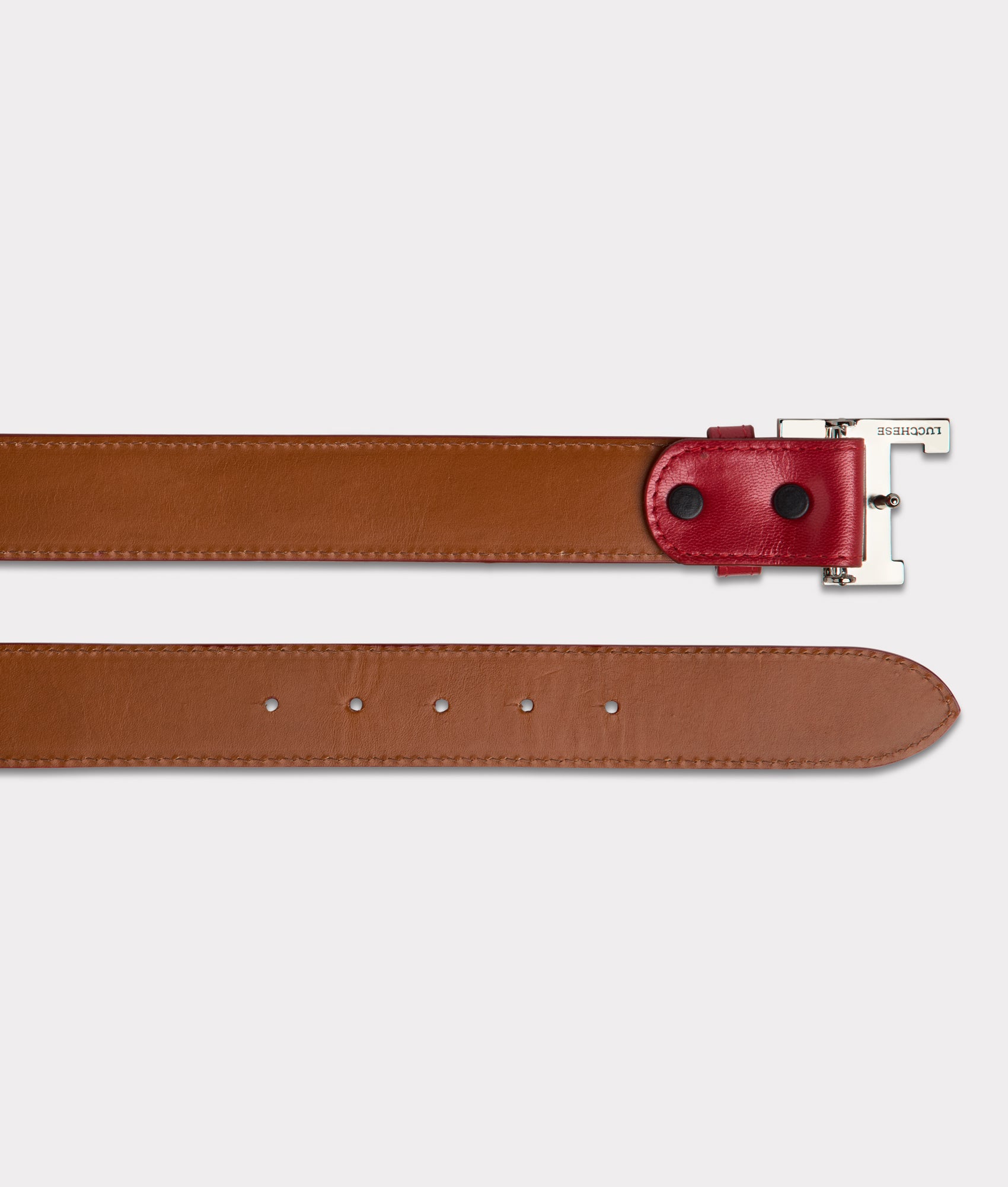 Women's Mirrored L Belt :: Tristan Red - Image 6