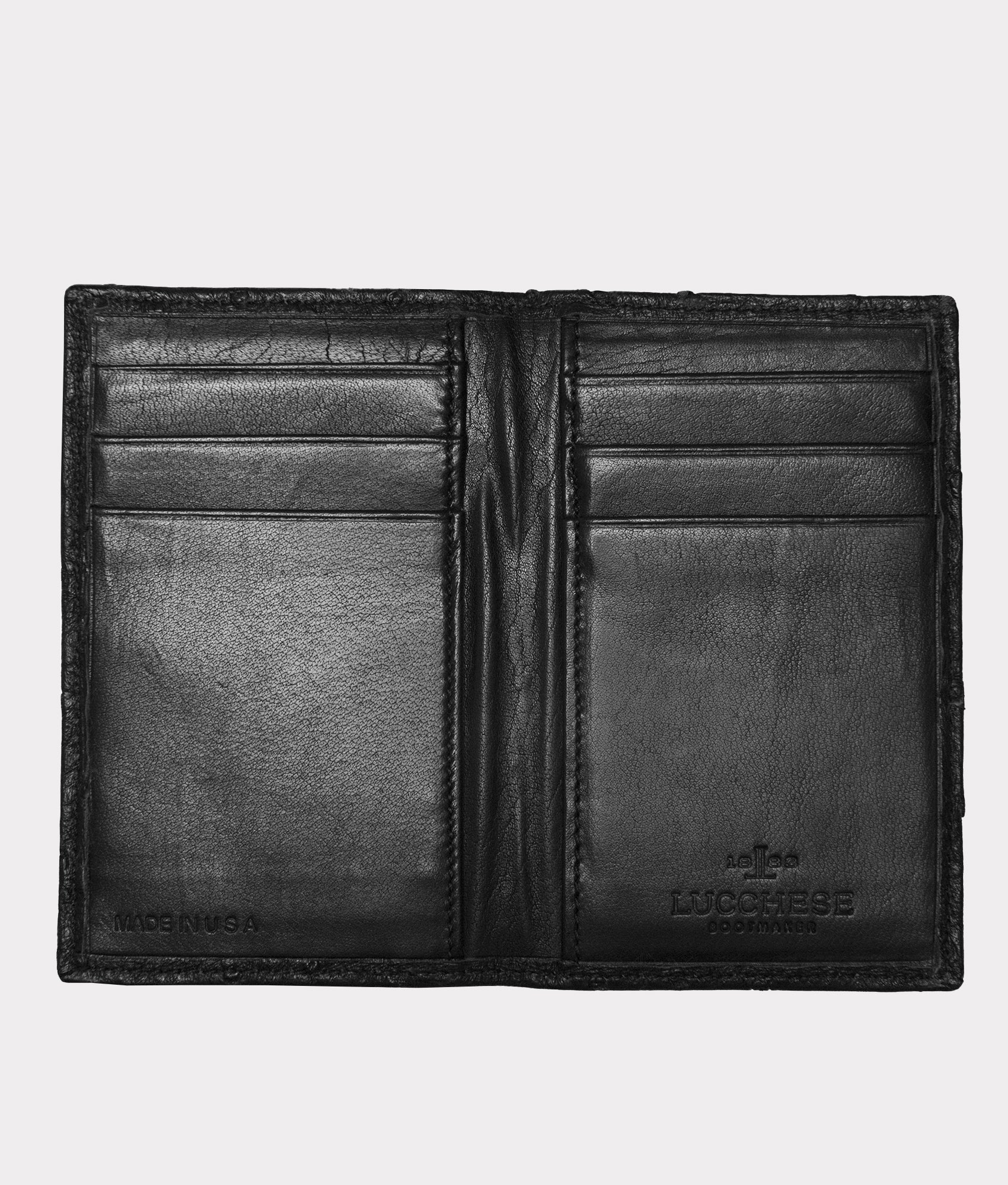 Bifold Wallet ?C Ostrich :: Black - Image 2